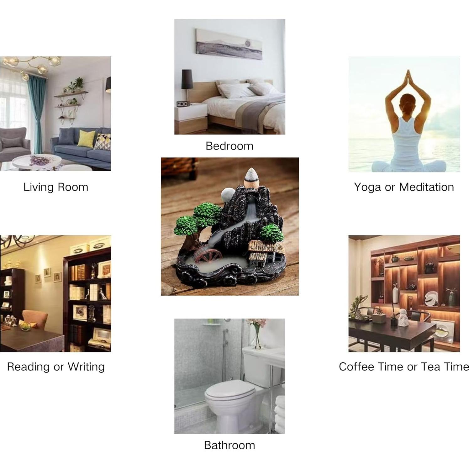 Quemador de Incienso Hecho a Mano Genérico con 120 Conos