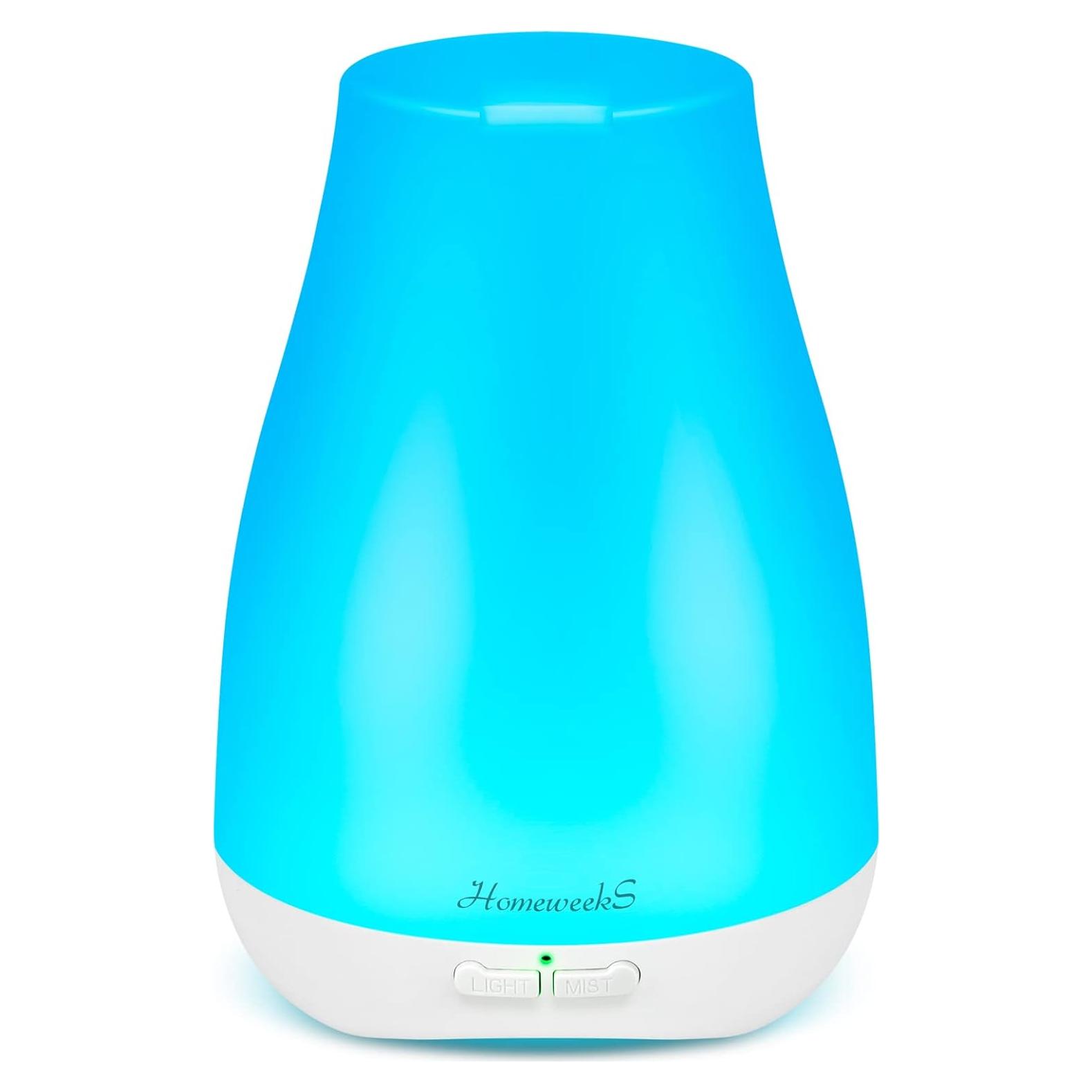 Difusor de Aceite Esencial Homeweeks 100ml con Luz LED