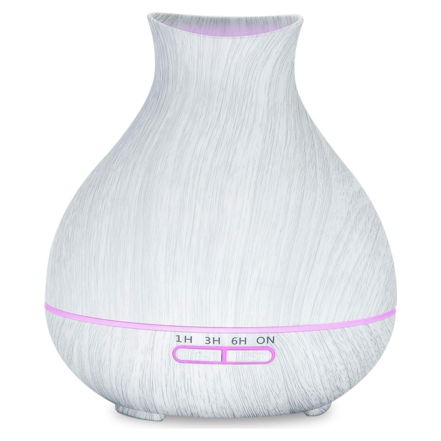 Difusor de Aceite Esencial BZseed 550ml Blanco con Temporizador