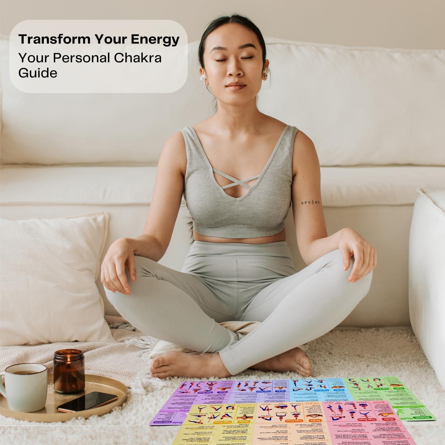 Cartas de Chakras Luxekem - Guía Rápida para Meditación y Yoga