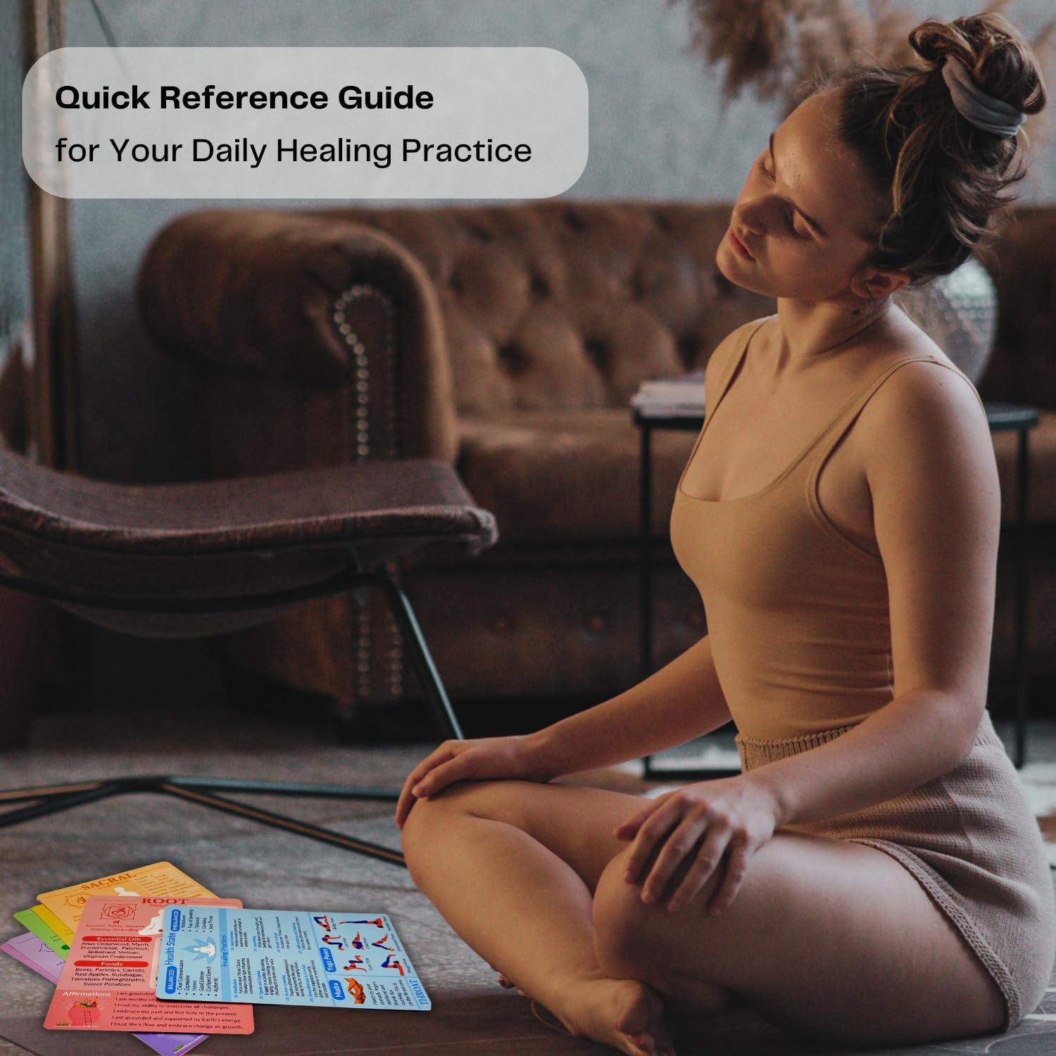 Cartas de Chakras Luxekem - Guía Rápida para Meditación y Yoga