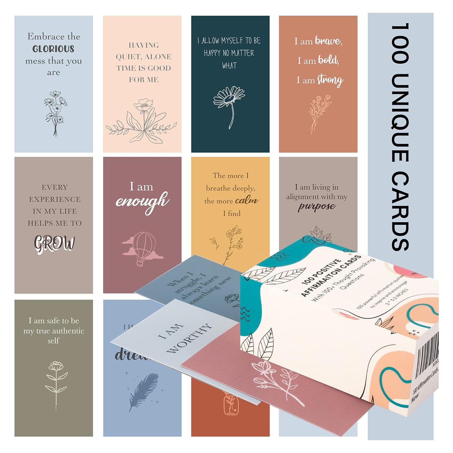 100 Tarjetas de Afirmación BRYTEFY para Meditación y Estrés