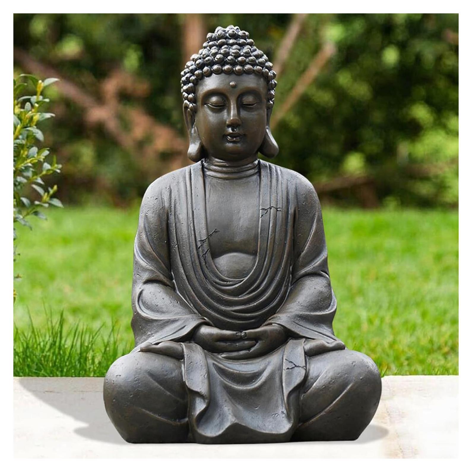 Estatua de Buda Meditador Goodeco 29 cm Decoración Zen