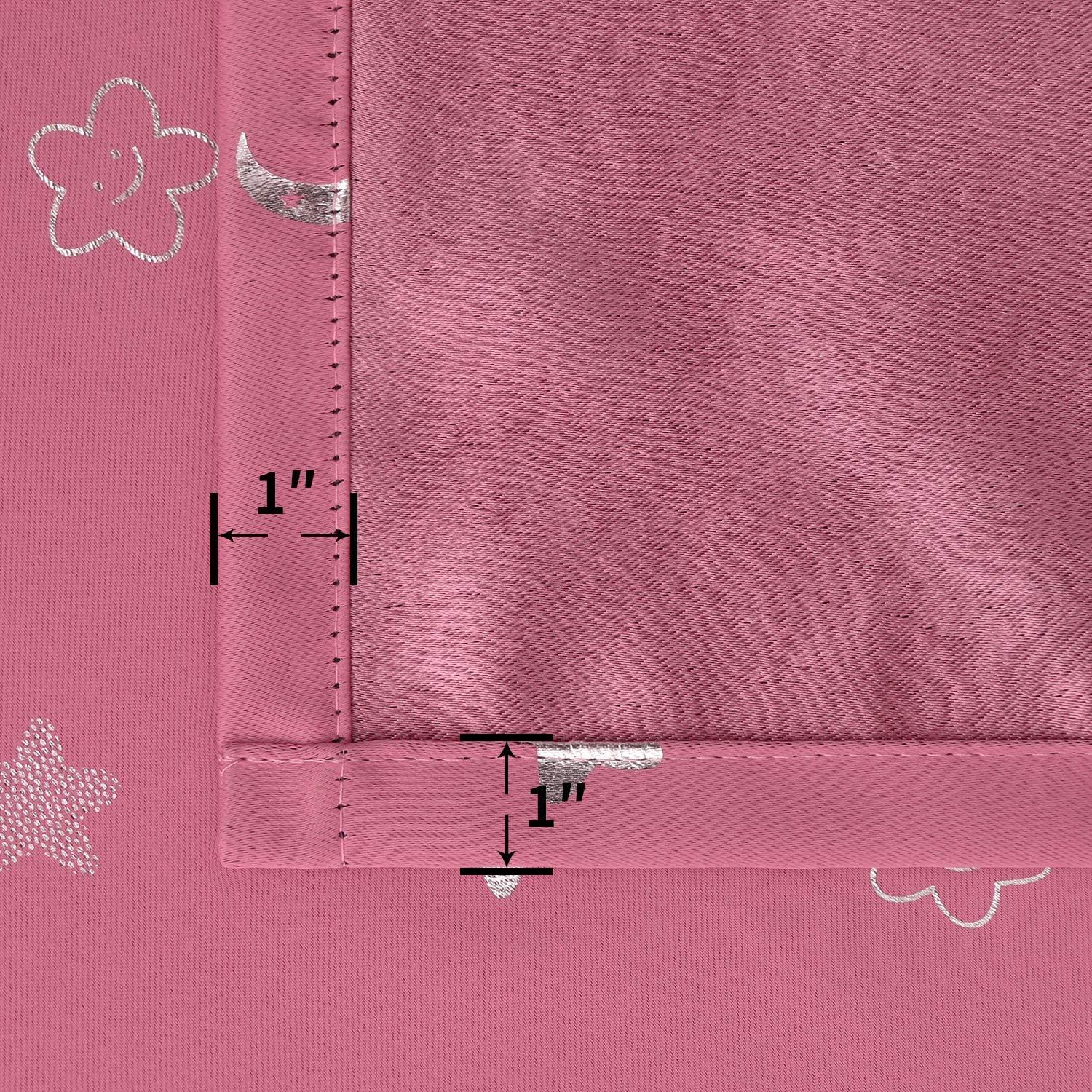 Cortinas Opacas BGment Rosa 52x160 cm 2 Paneles Aislantes