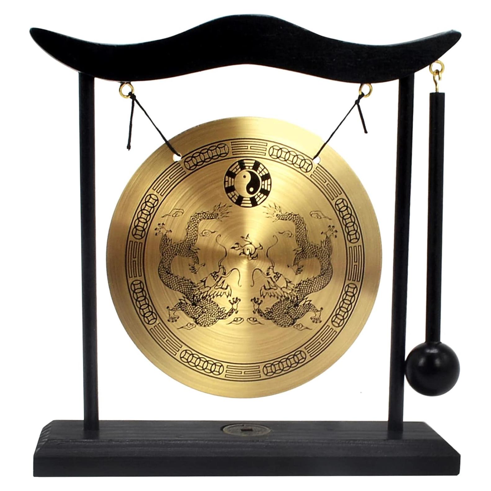 Gong de Escritorio Feng Shui de Bronce Zen Art H1303 19x20cm