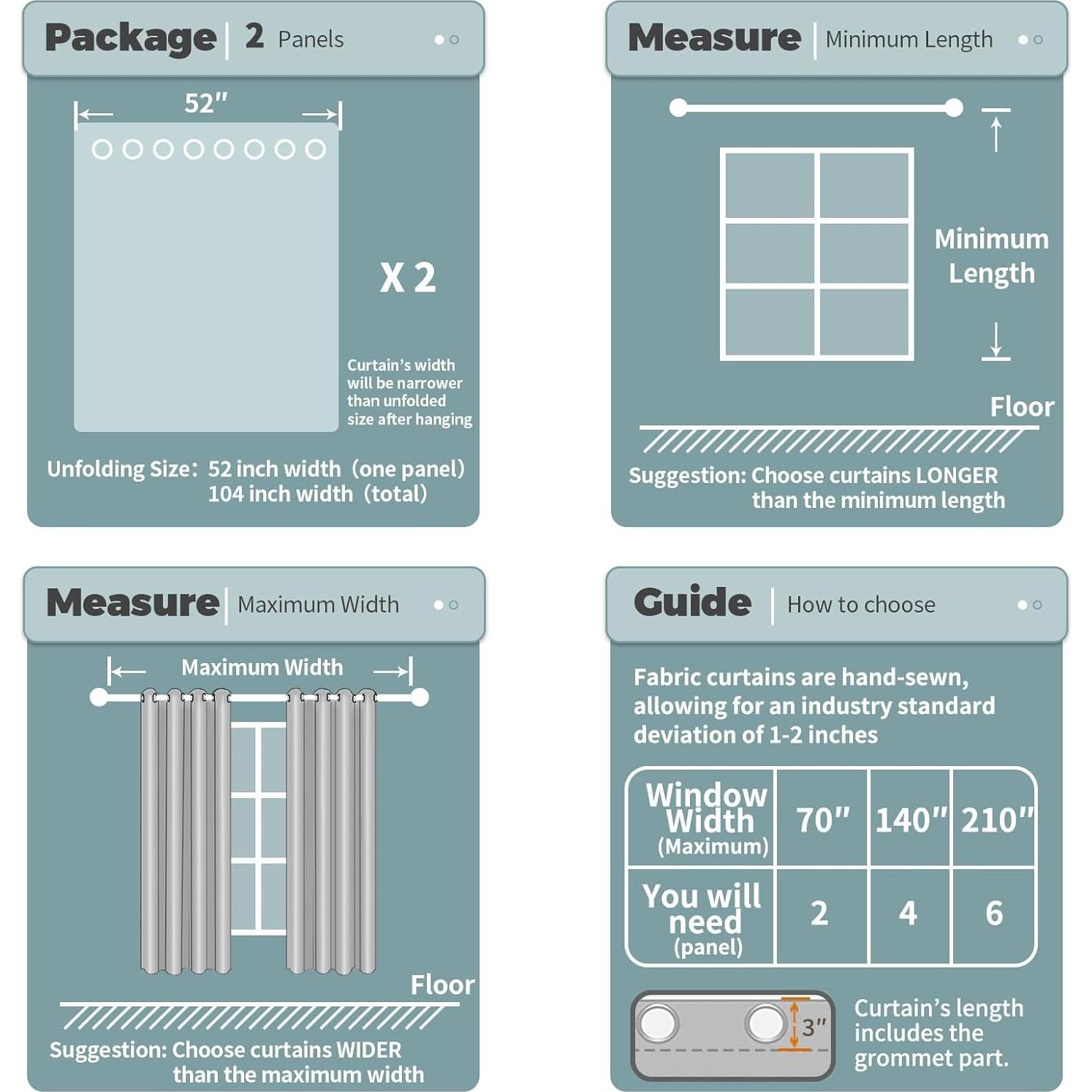 Cortinas Opacas BGment Rosa 52x72 cm con Estrellas y Luna