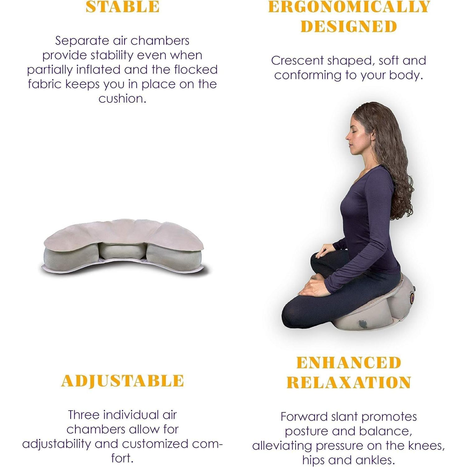 Cojín de Meditación Inflable Mobile Meditator Negro Ajustable