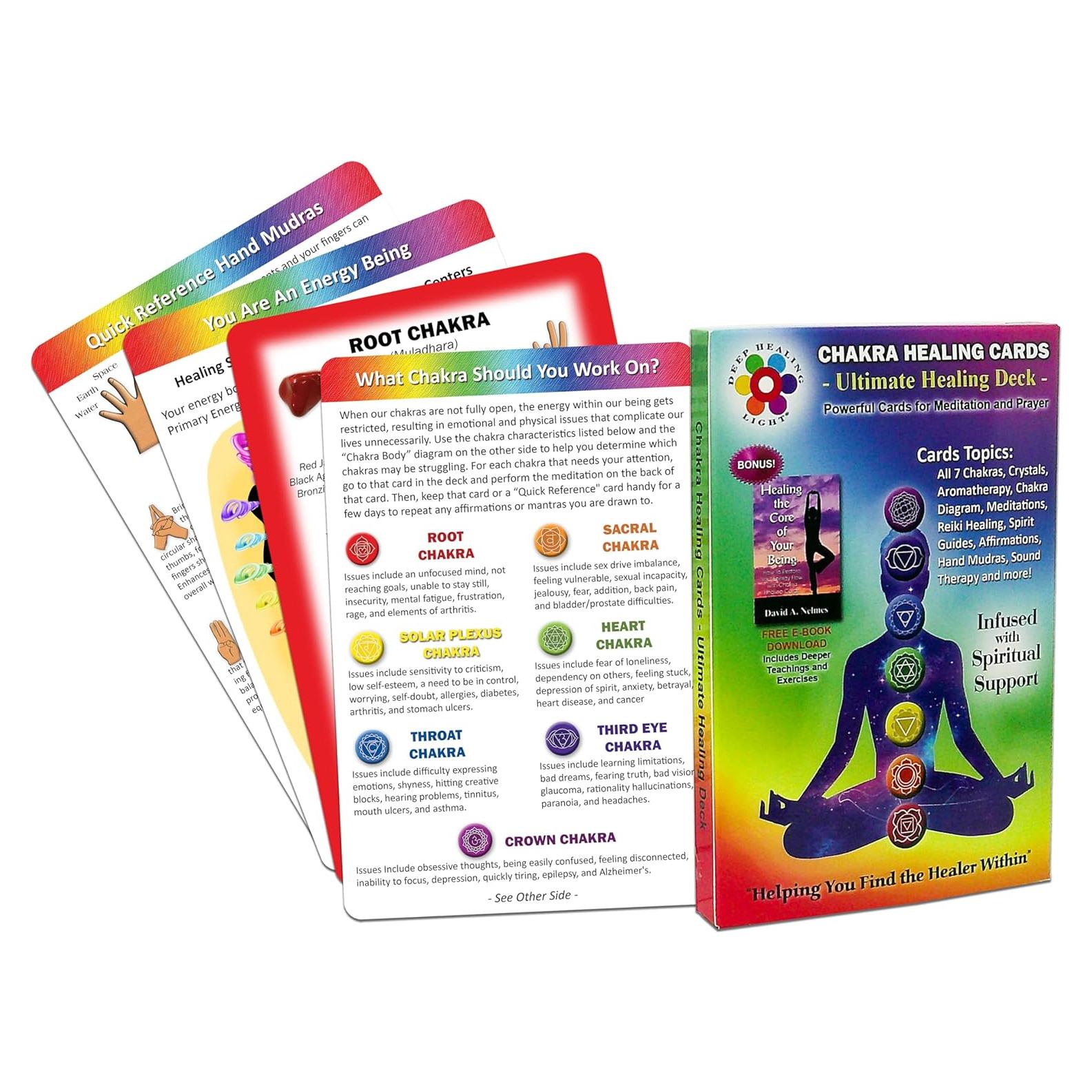 Tarjetas de Sanación de Chakra Luz de Sanación Profunda - 18 Tarjetas 10x15 cm