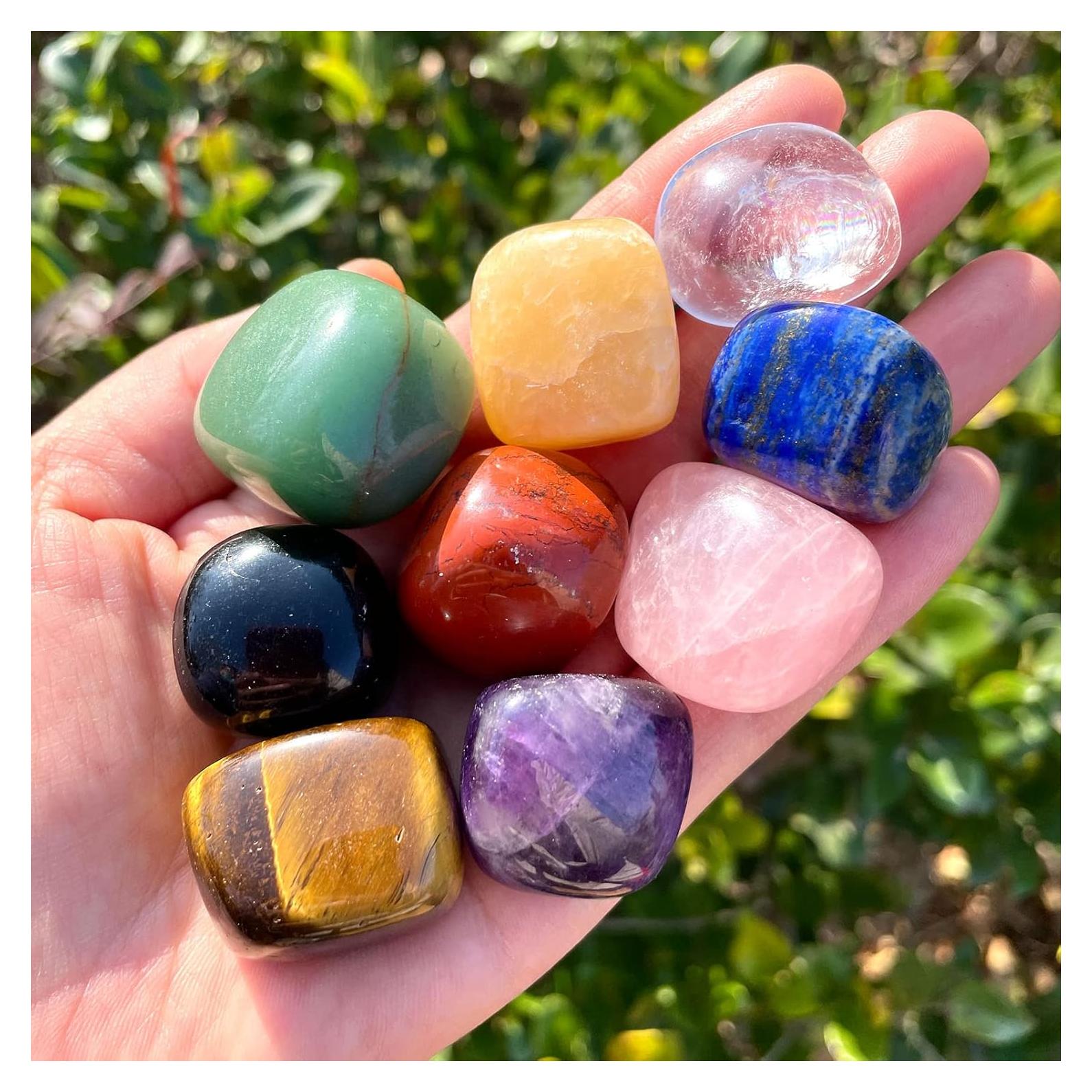 Conjunto de 9 Piedras Chakra ZenQ - Cristales Naturales Sanadores