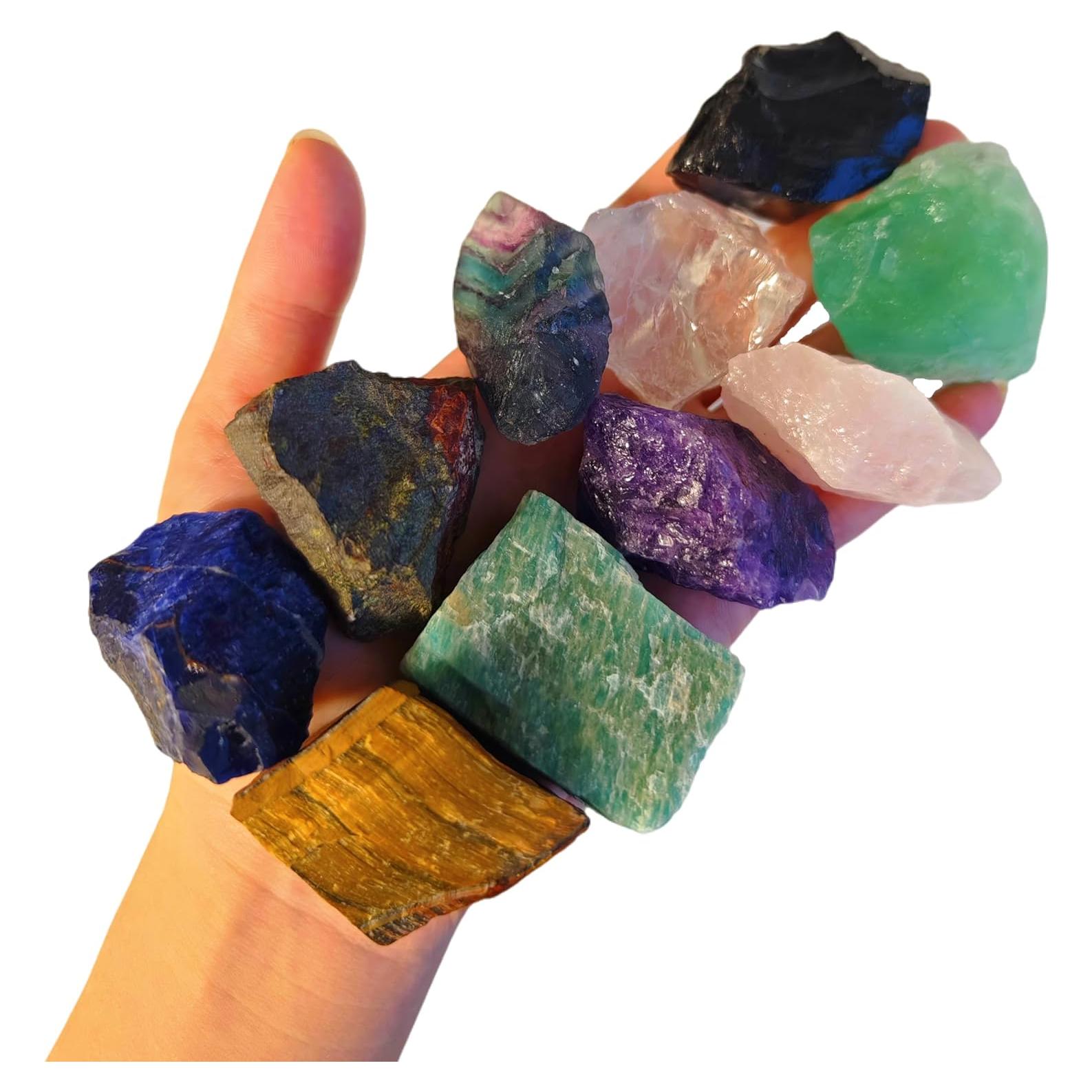 Cristales Crudos Mixtos Luckeeper 1 lb para Meditación y Reiki