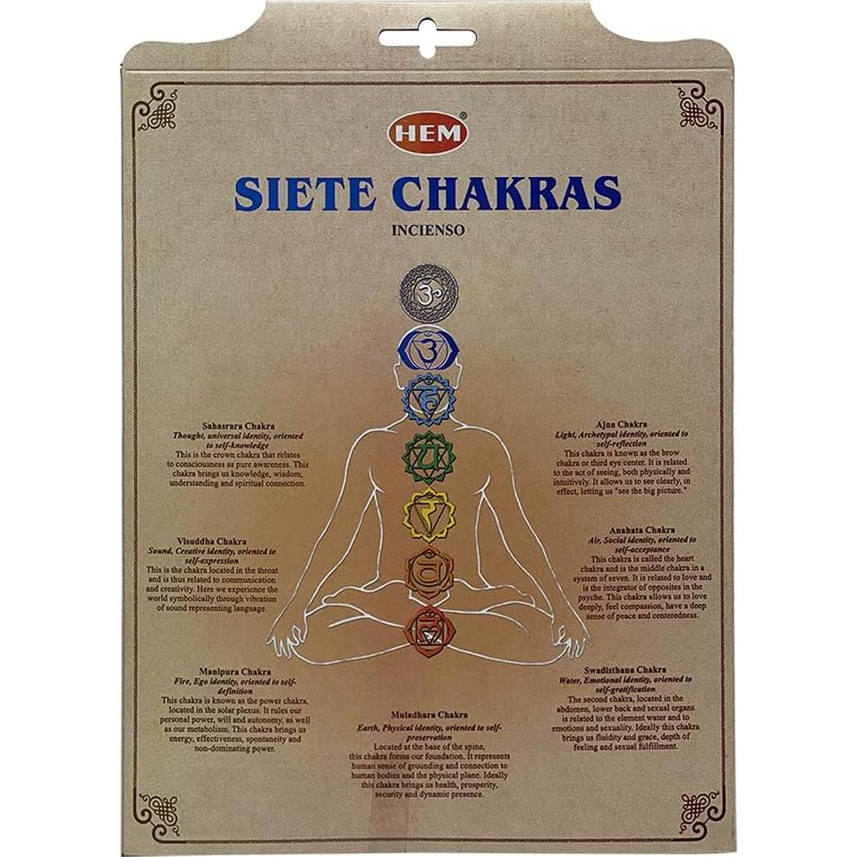 Paquete de Incienso Natural Trumiri 7 Chakras - 140 Varitas