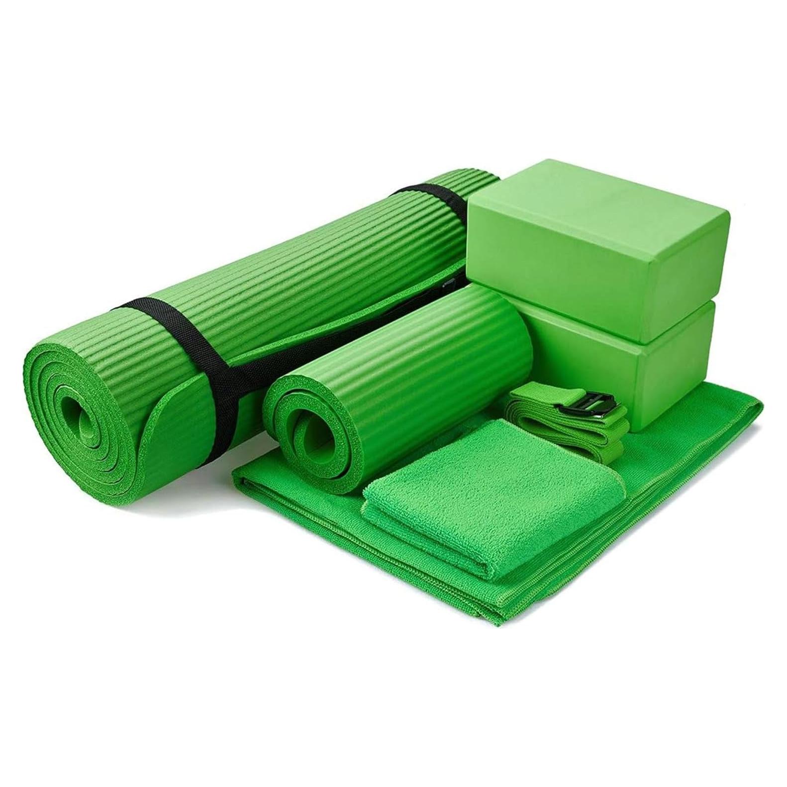 Conjunto de Yoga 7 Piezas BalanceFrom - Esterilla, Bloques y Toallas
