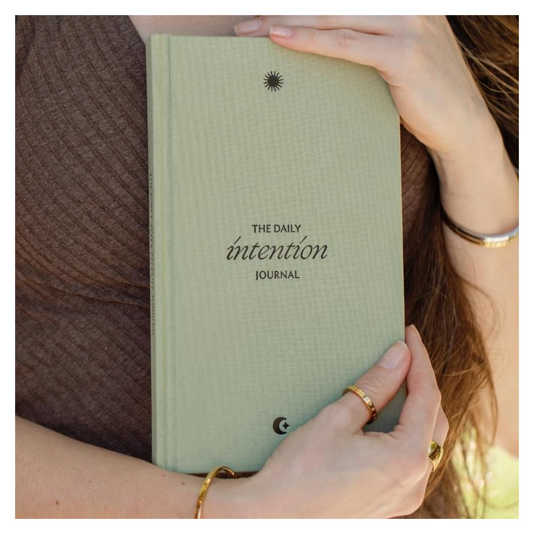 The Daily Intention Journal® - Inspirational Gratitude Motivation Reflection Manifestation Mindfulness Daily Journal - Eco-Friendly and Plastic-Free - Mantra® Brand