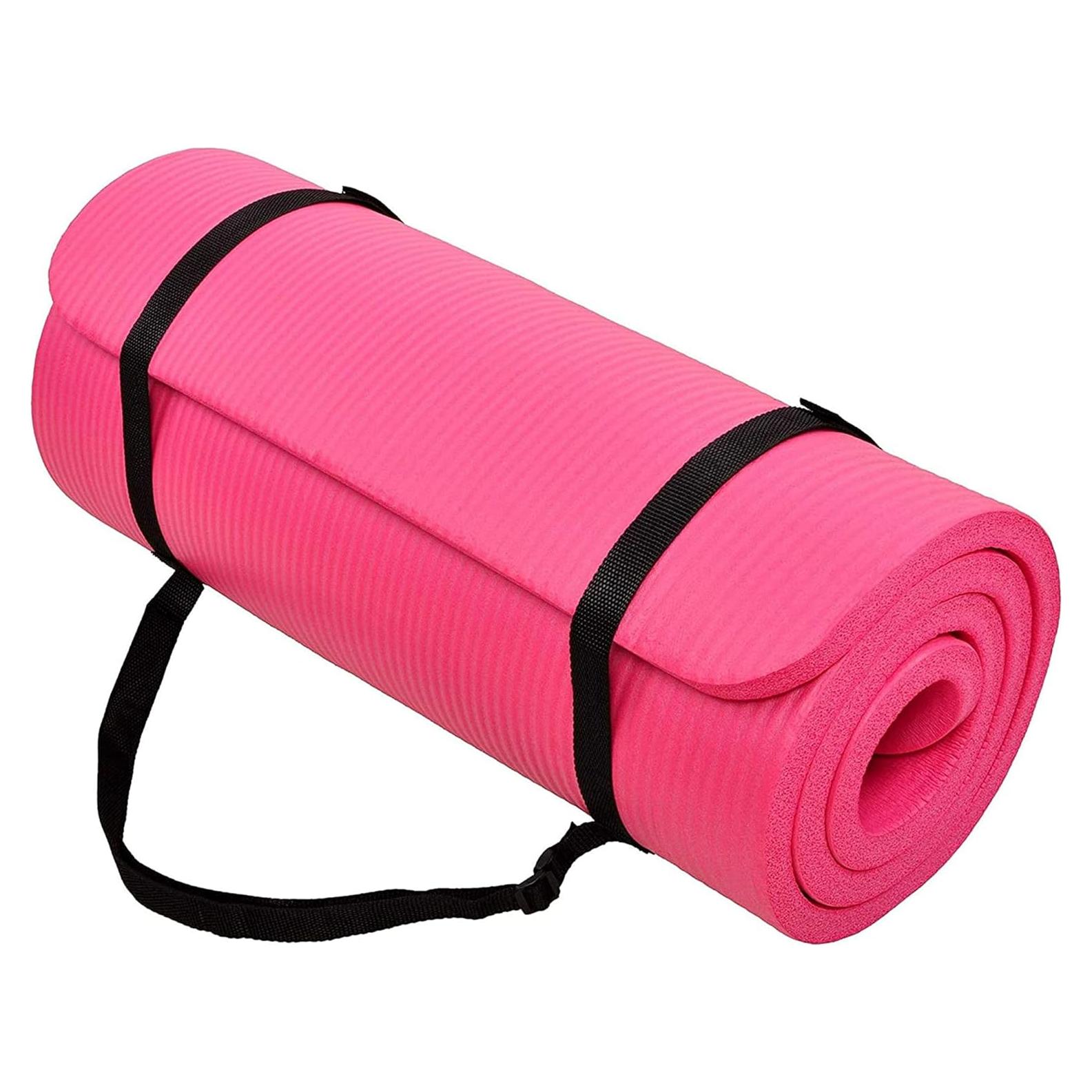 Alfombrilla de Yoga BalanceFrom GoCloud 180x61 cm Rosa Antideslizante