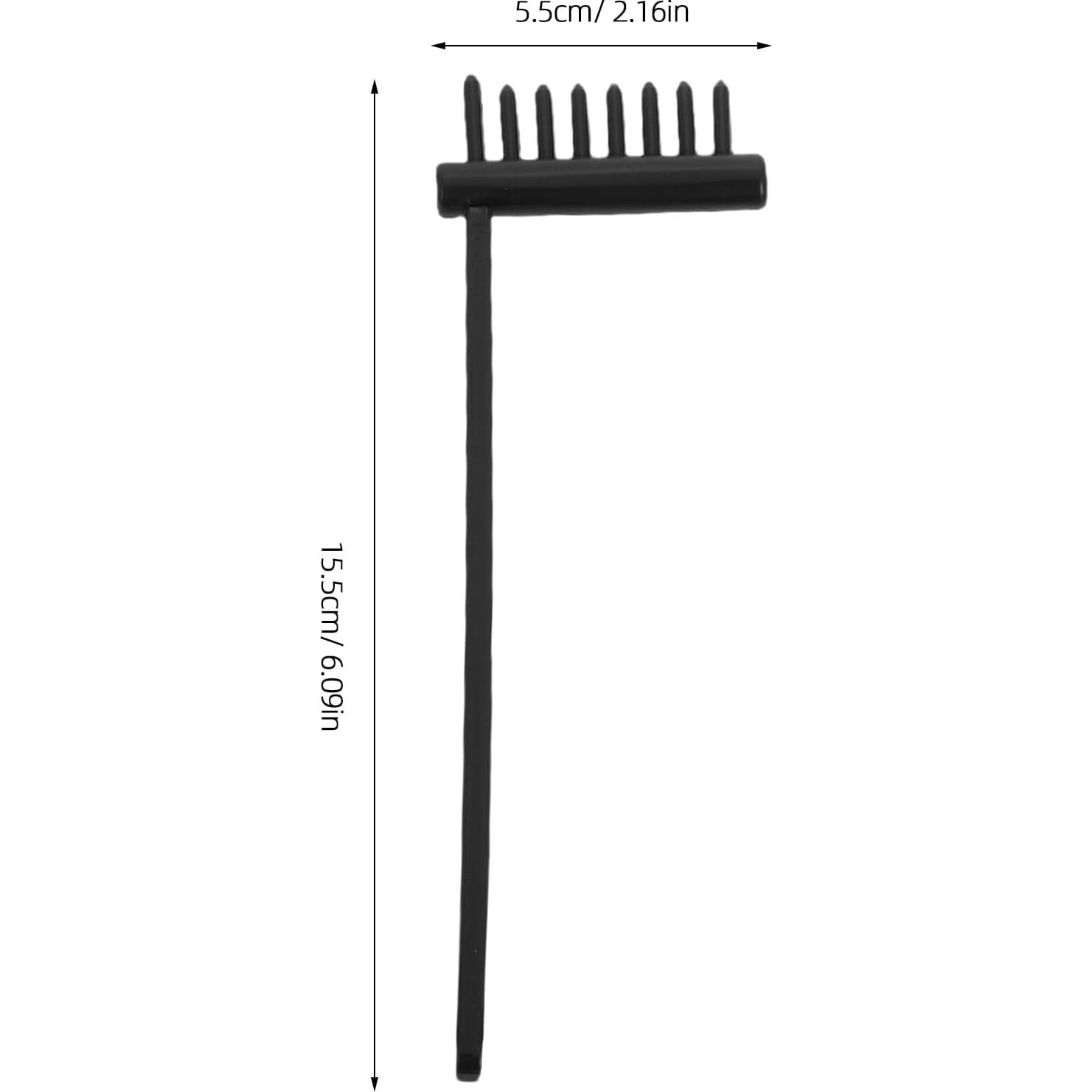 Kit 6 Pcs Rastrillos de Jardín Zen Negro - Herramientas de Arena