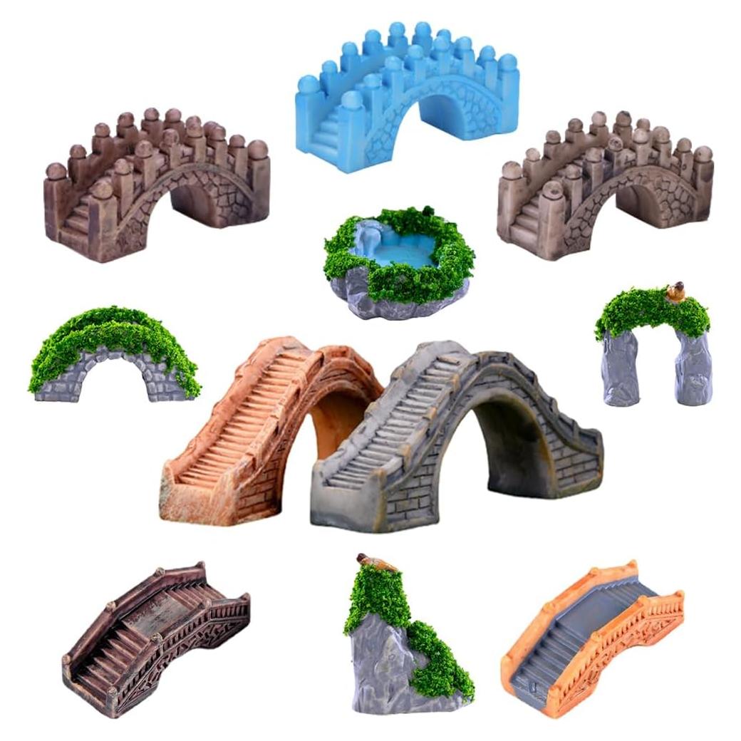 Mini Puente de Jardín de Hadas Purple Star - 11 Pack Accesorios