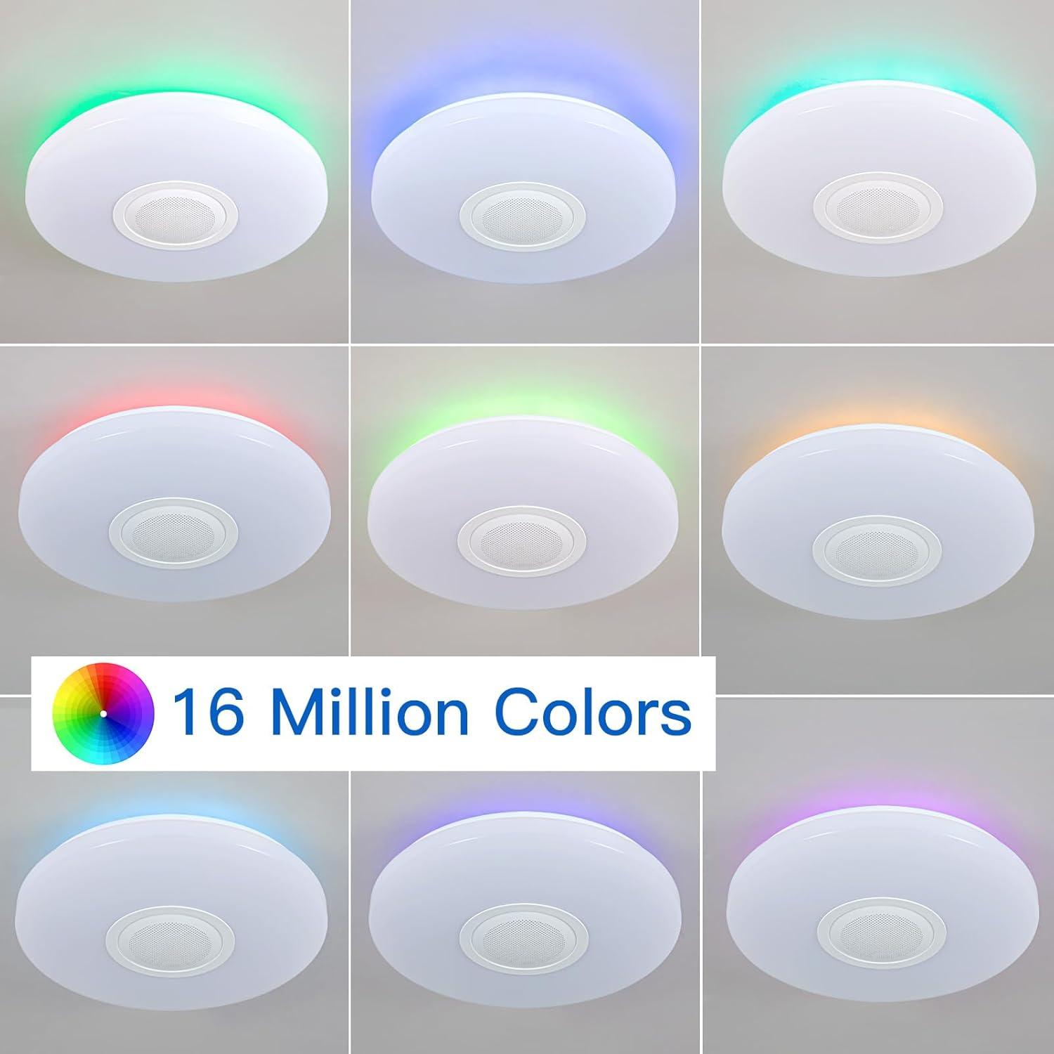 Lámpara de Techo LED ASALL 40W RGB con Altavoz Bluetooth