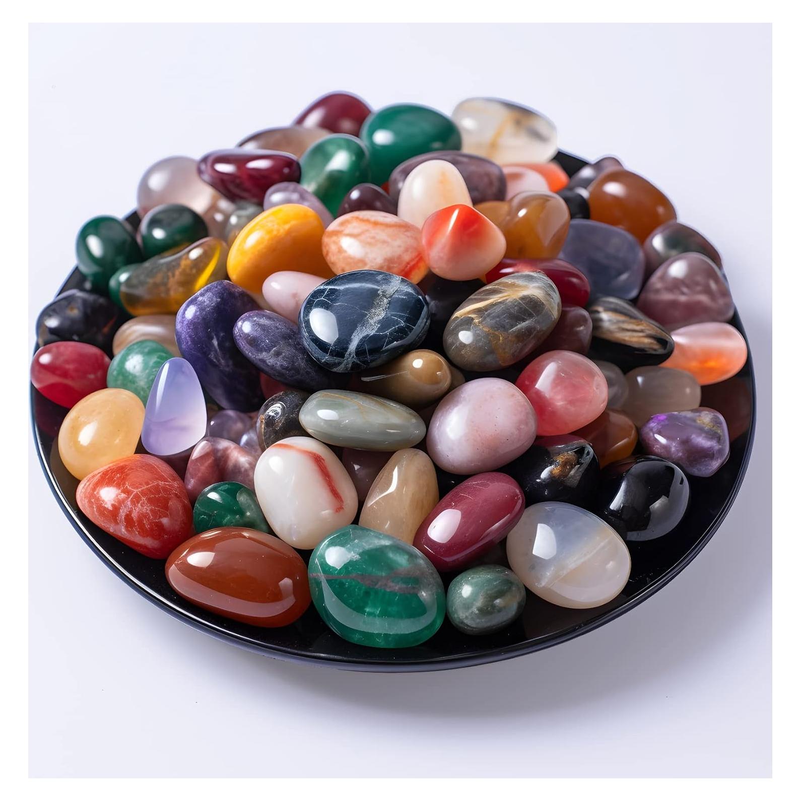 Juego de 72 Piedras de Cristal Sanadoras Pulidas Multicolor 1.27 cm