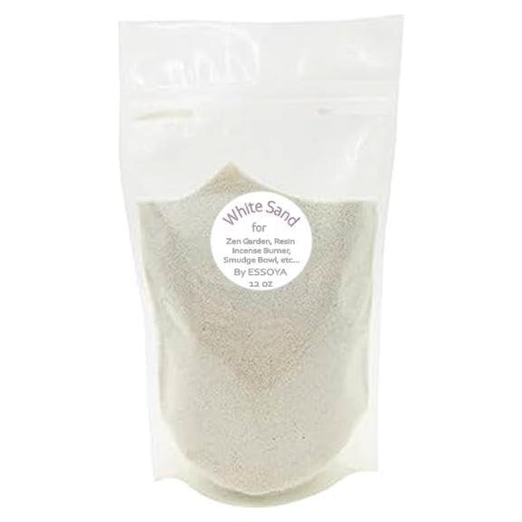 Arena de Cuarzo Blanco Azúcar 340g para Jardín Zen y Incienso