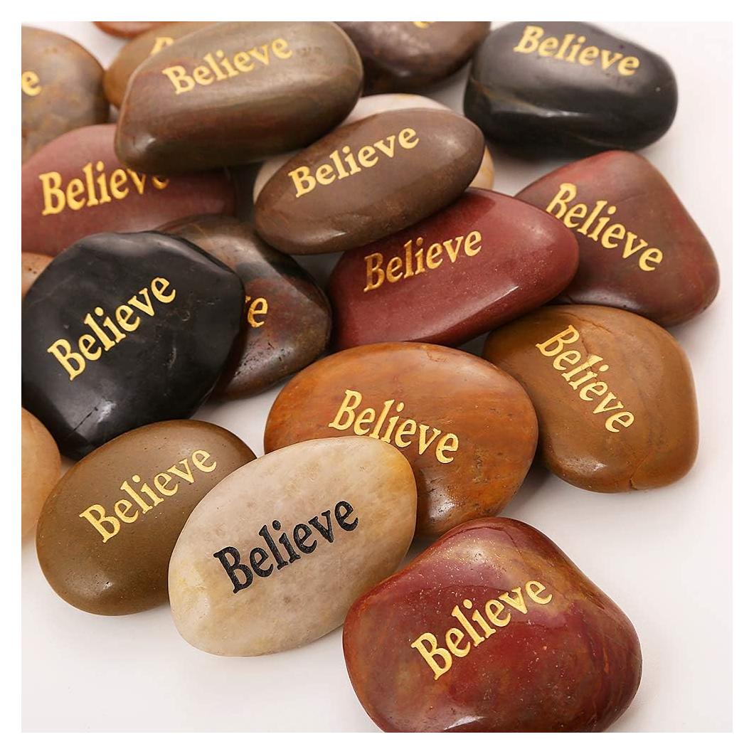 50 Piedras Grabadas Inspiradoras RockImpact - 5.08cm a 7.62cm