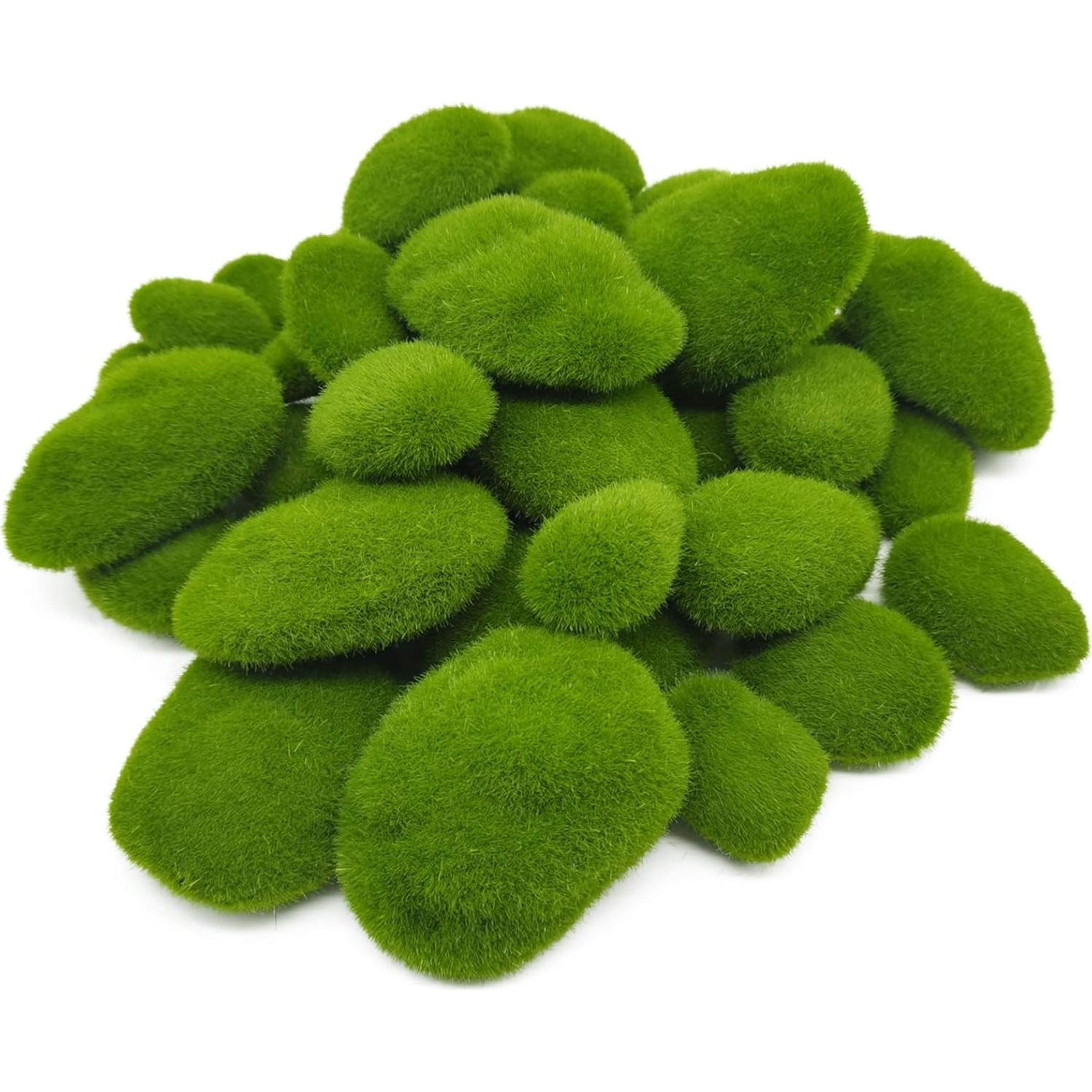 Rocas de Musgo Artificial RONYOUNG 40 Piezas Decorativas