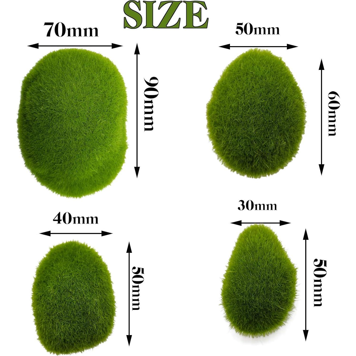 Rocas de Musgo Artificial RONYOUNG 40 Piezas Decorativas