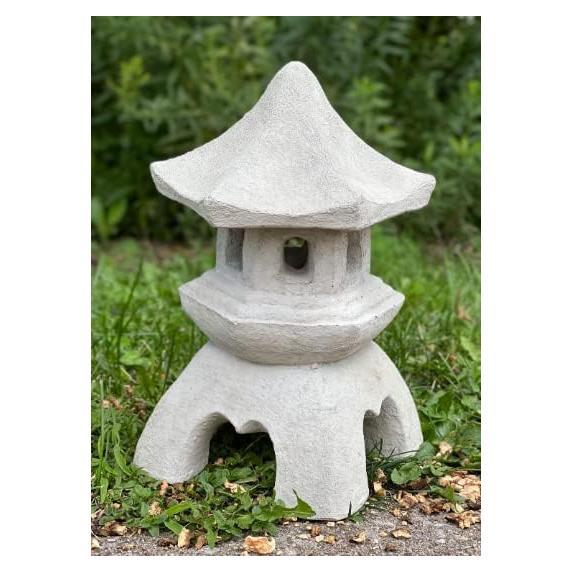 Estatua de Pagoda Japonesa de Hormigón 28 cm Decoración Jardín