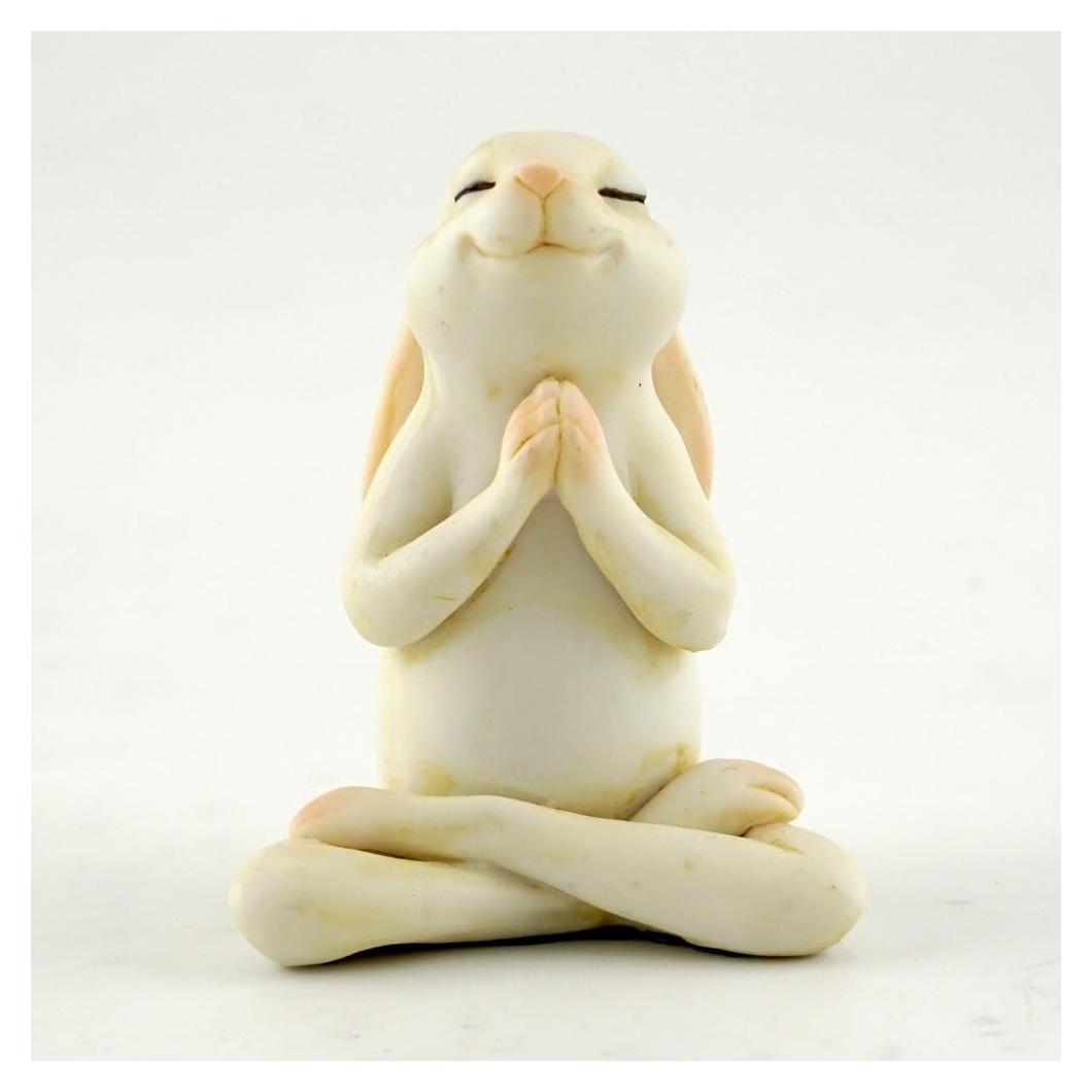 Estatua Conejo de Yoga en Pose de Namaste - Colección Superior