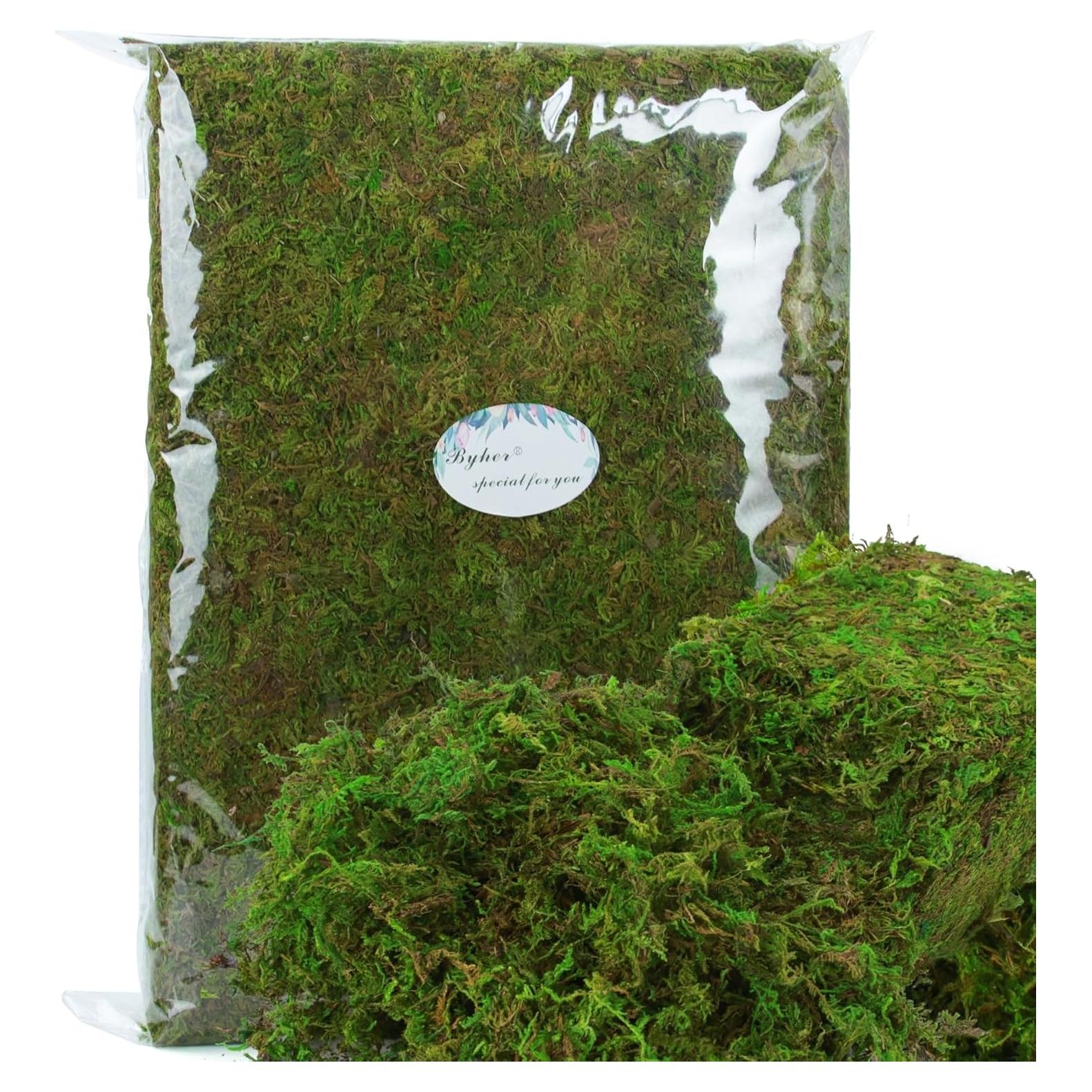 Musgo Artificial Verde BYHER 992g para Manualidades y Decoración