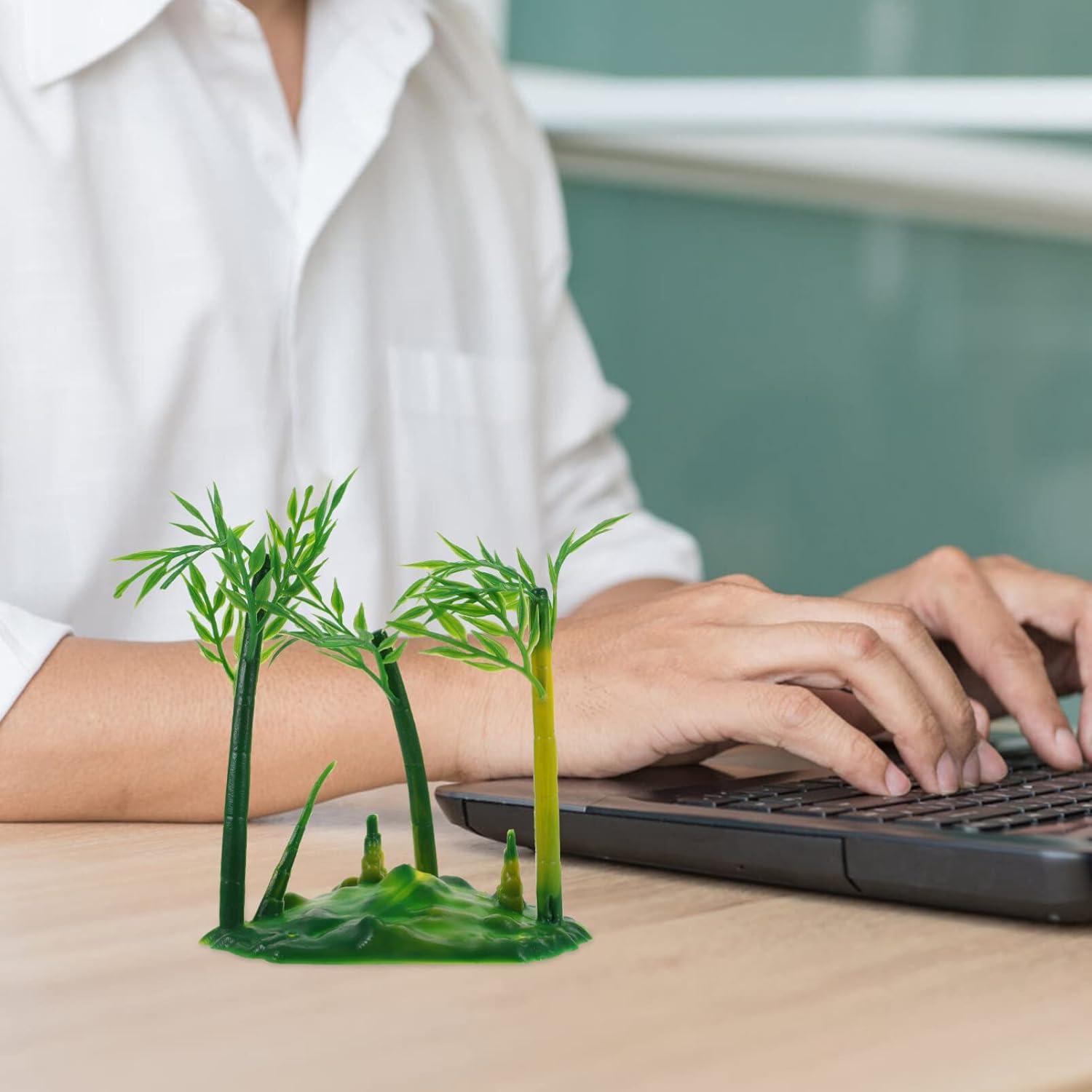 6 Piezas Árbol de Bambú Artificial Bonsái Realista SHINEOFI