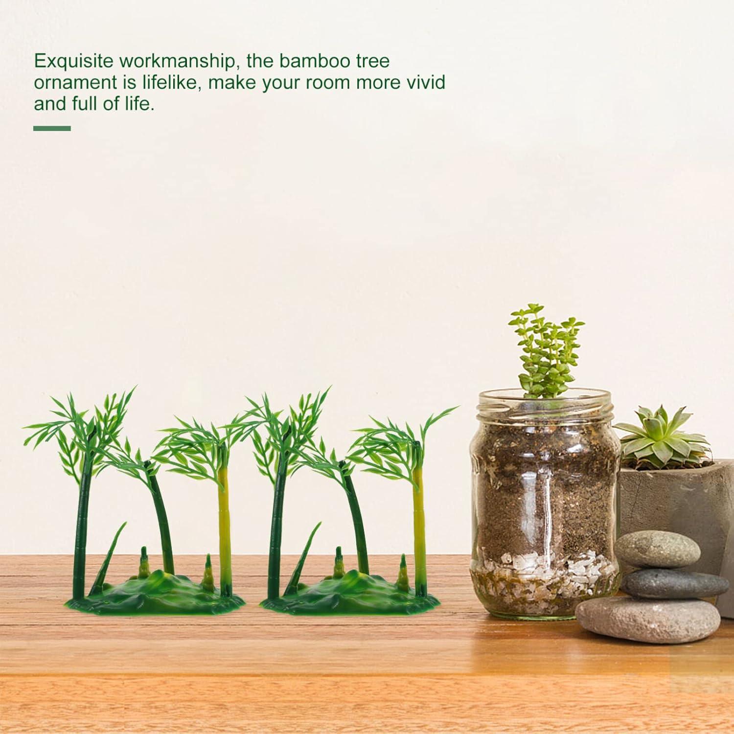 6 Piezas Árbol de Bambú Artificial Bonsái Realista SHINEOFI