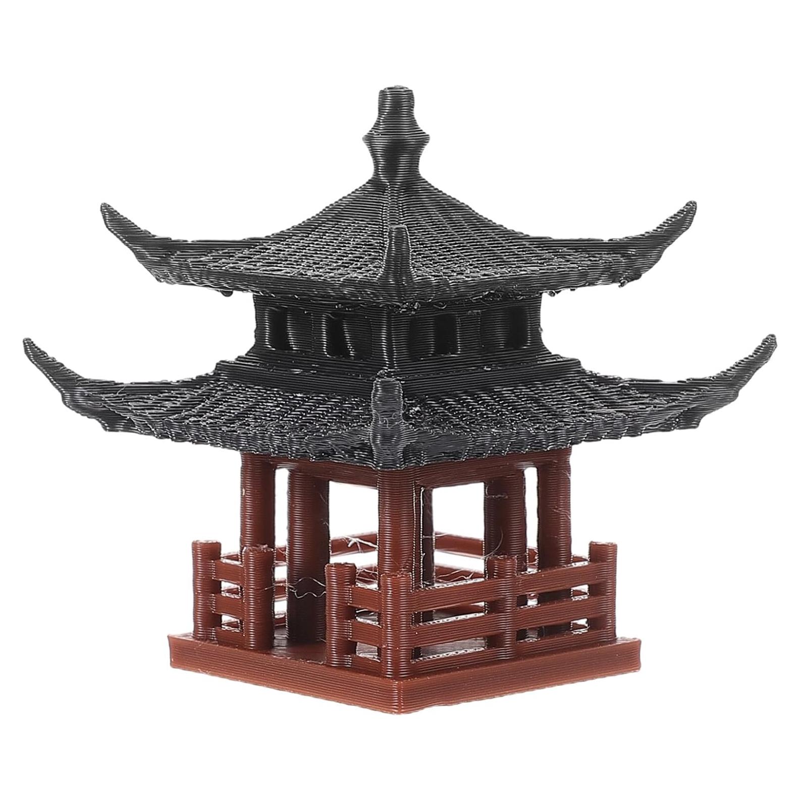 Estatuilla de Pagoda Miniatura SUPVOX para Acuario 4.7x4.3cm