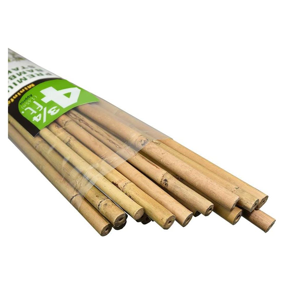 Estacas de Bambú Natural Mininfa 145 cm - Paquete de 20