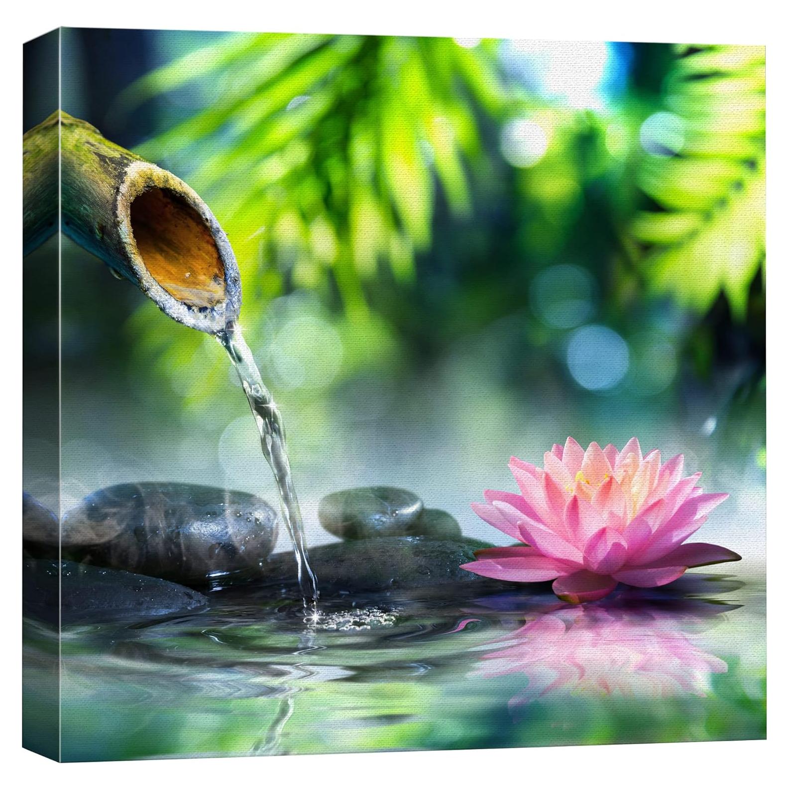 Lienzo Arte Jardín Zen Wall26 60x60 cm Floral Colorido