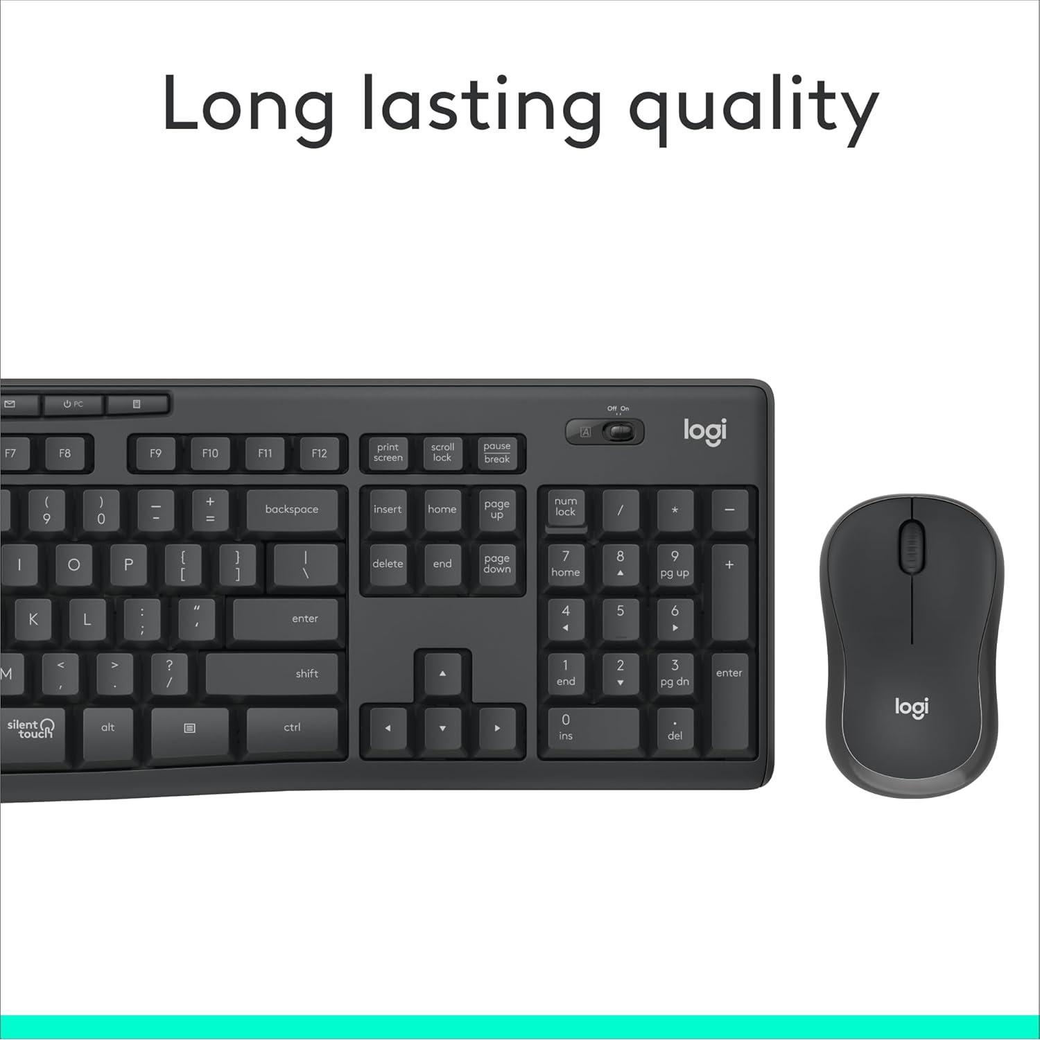 Logitech MK295 Combo Inalámbrico Teclado y Ratón SilentTouch
