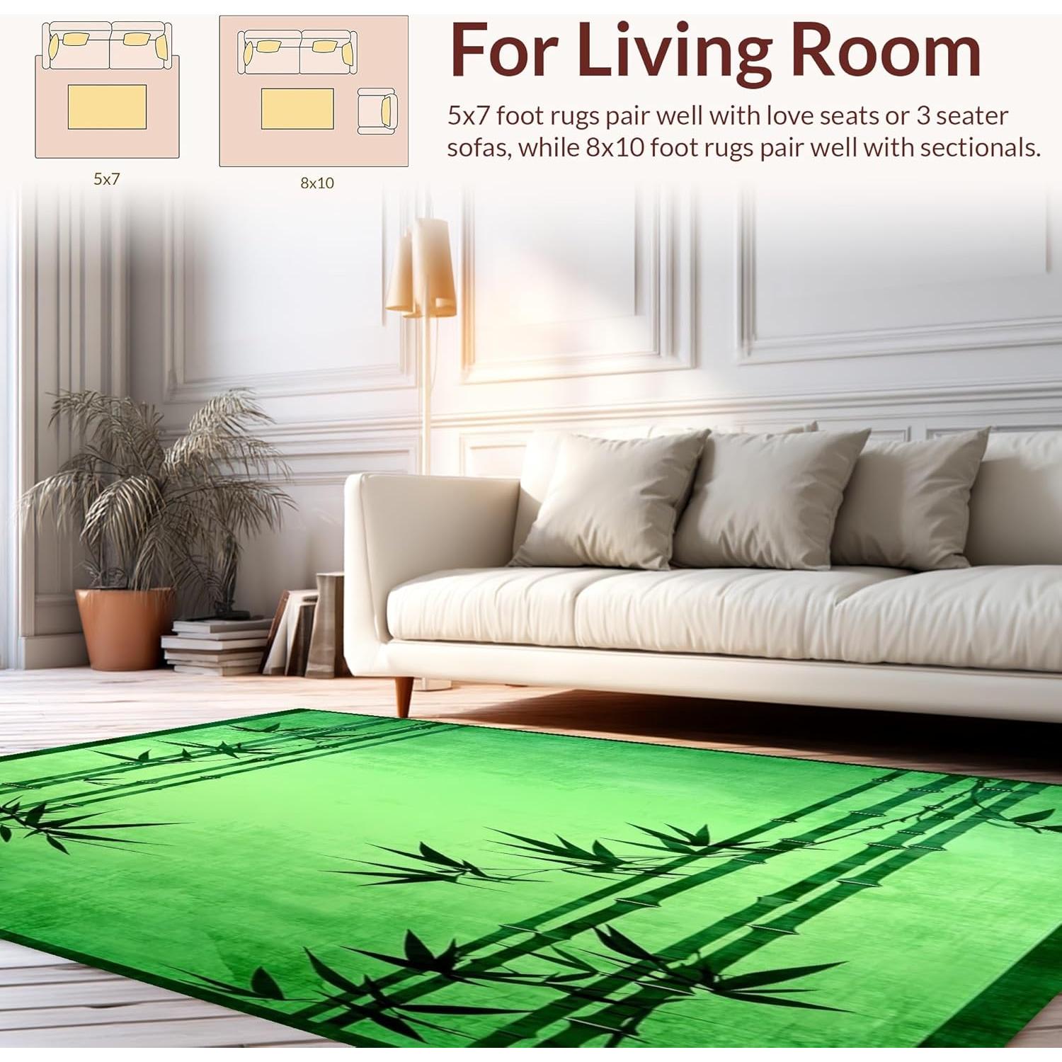 Alfombra de Área ODIKA 0.91x1.52m Antideslizante Lavable