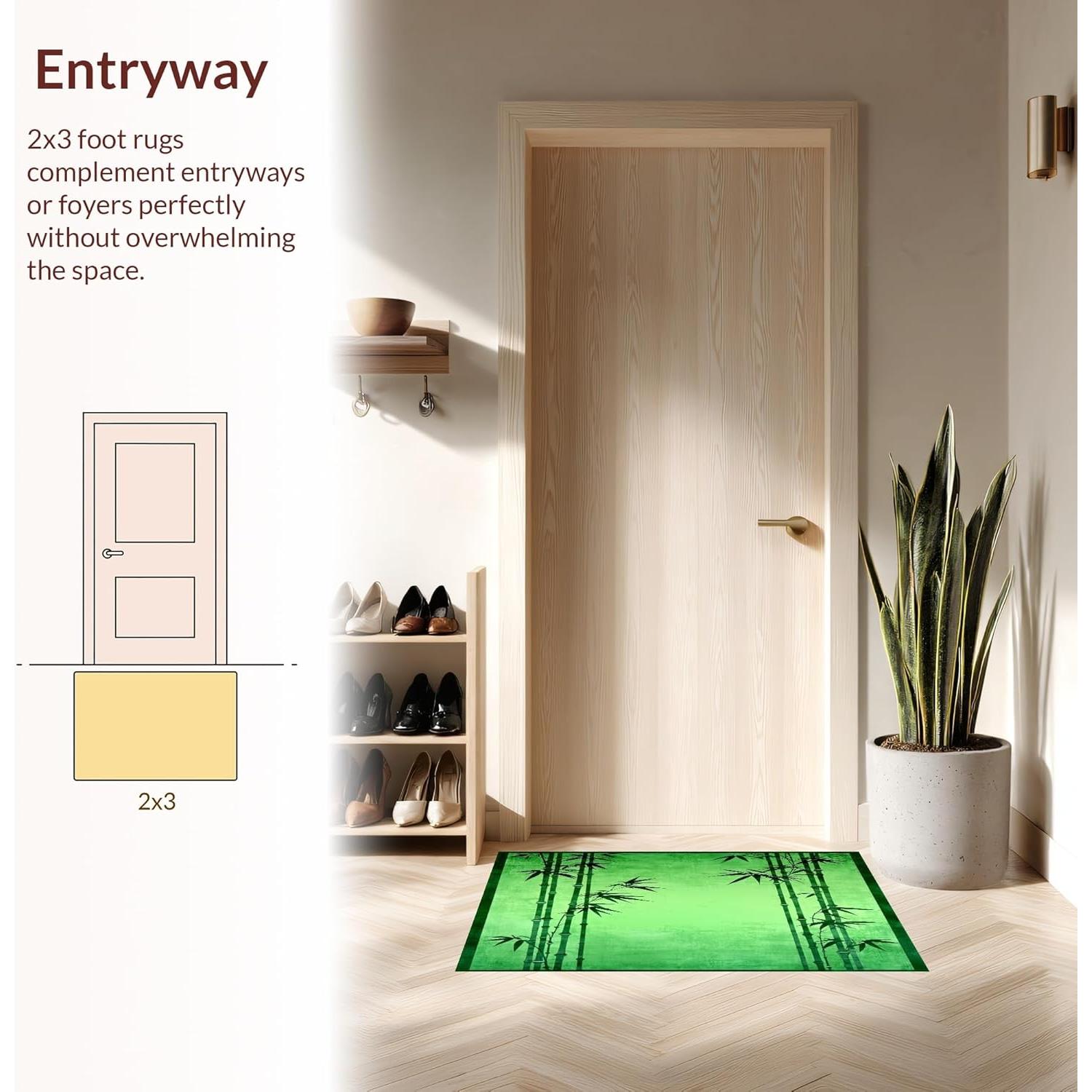 Alfombra de Área ODIKA 0.91x1.52m Antideslizante Lavable