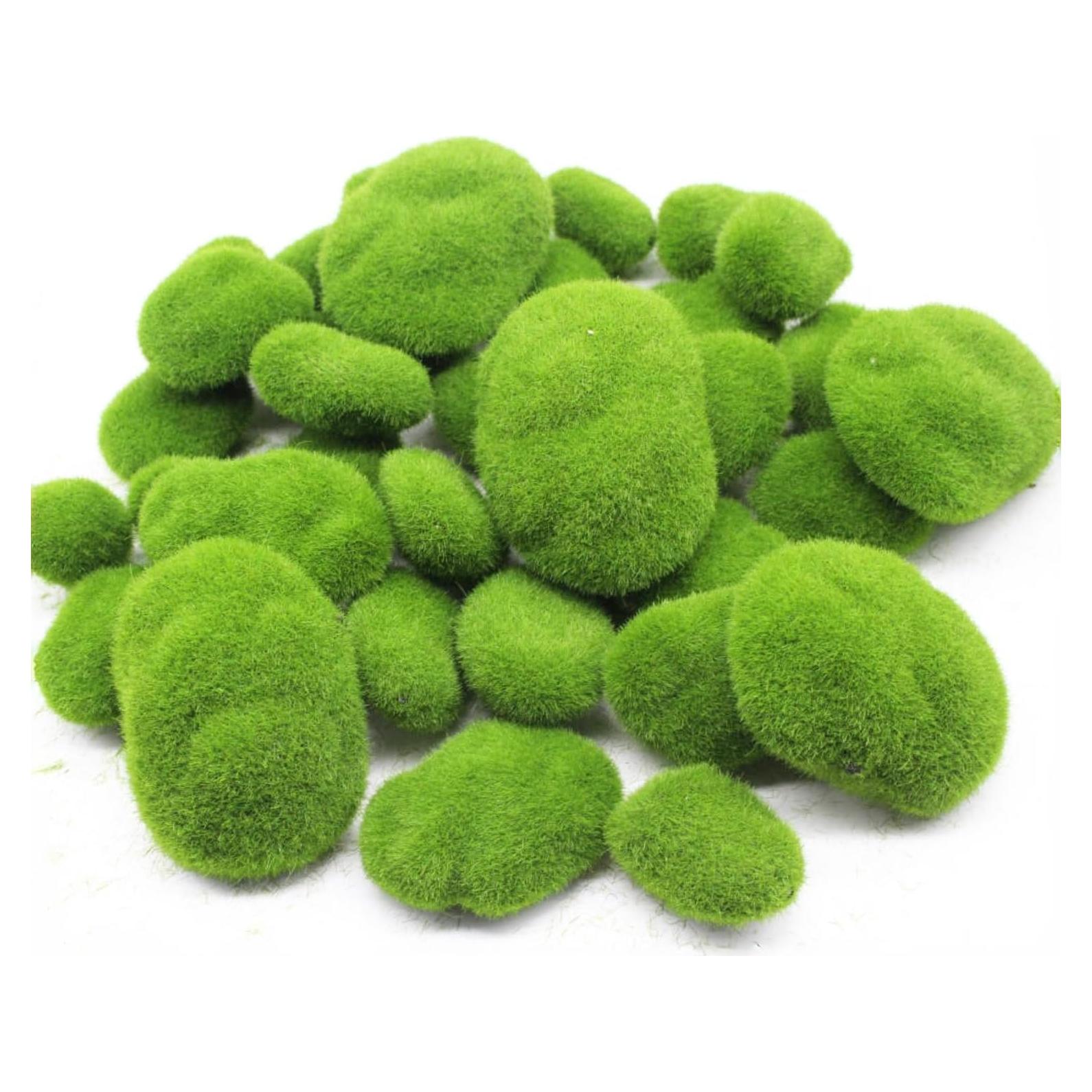 Rocas de Musgo Artificial DoubleWood 35 Pcs Verde Decorativas