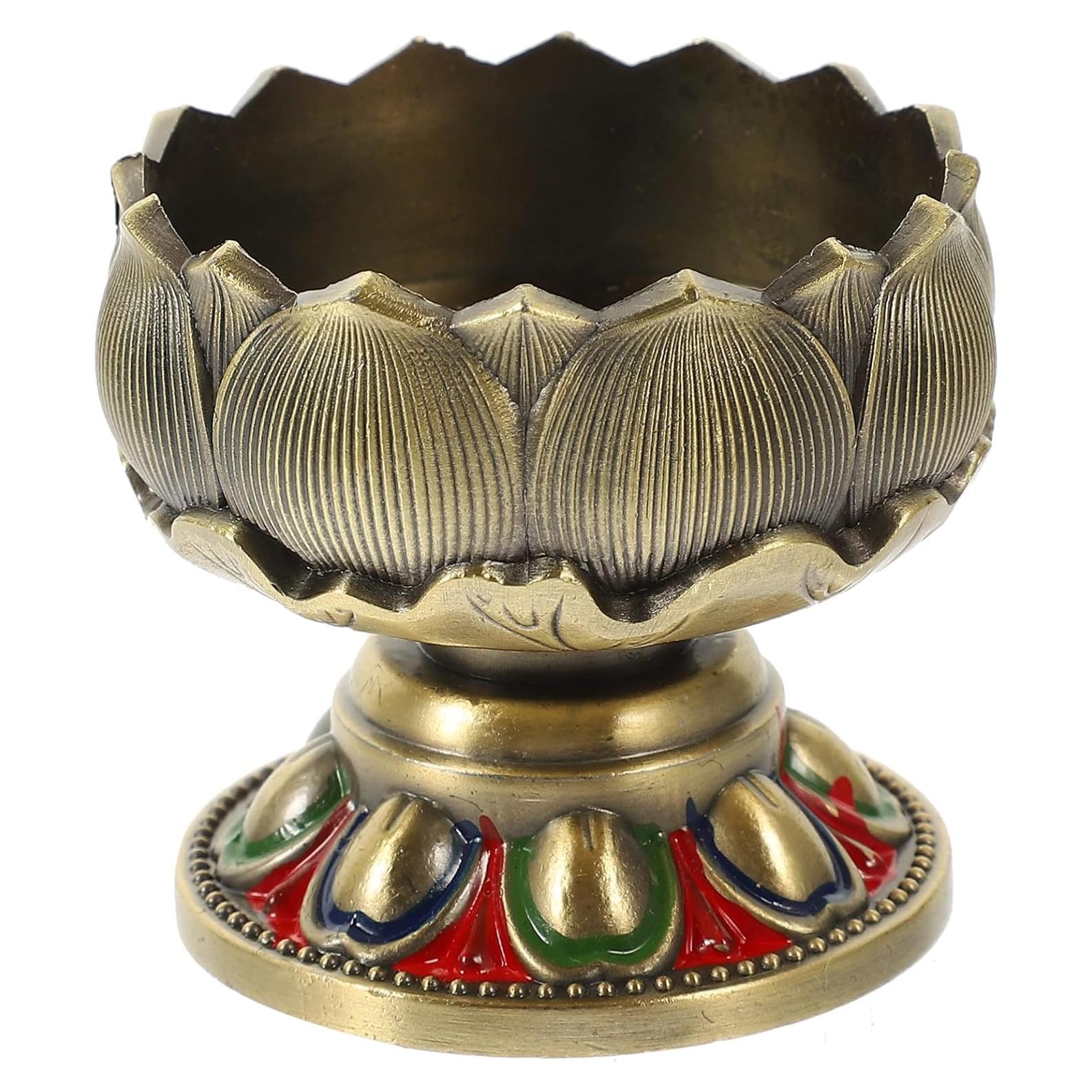 Soporte de Vela de Loto Vaguelly Decorativo de Zinc 5cm