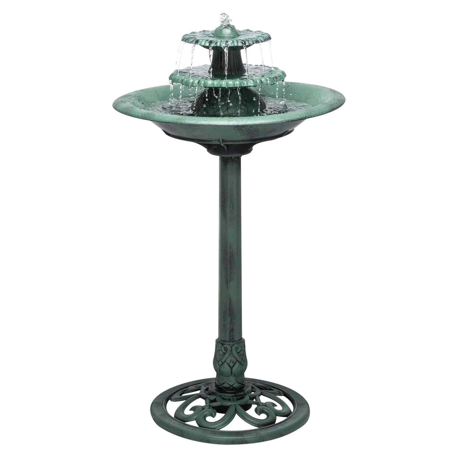 Fuente de Agua y Baño para Aves Alpine TEC106 89 cm Verde