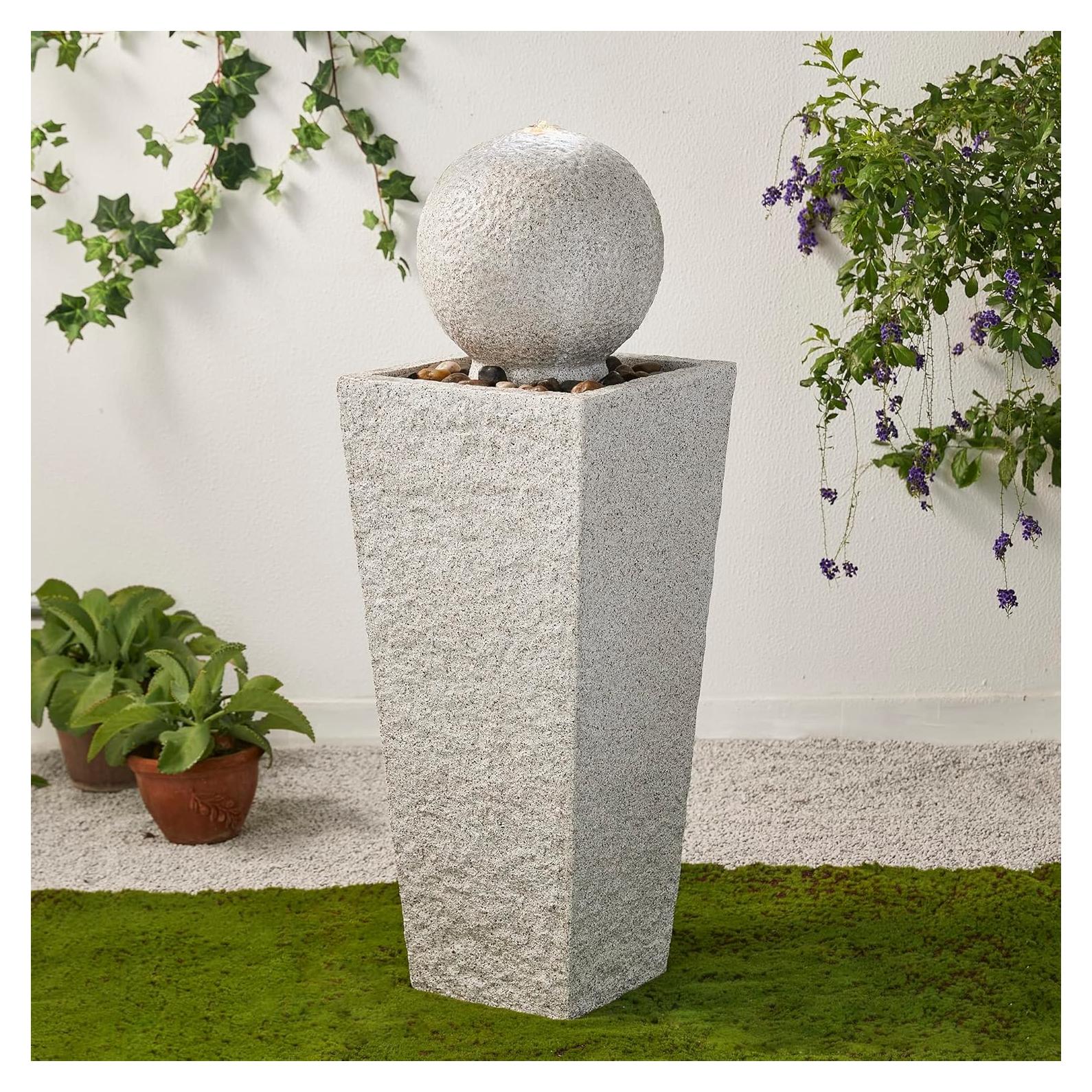 Fuente de Agua Exterior Glitzhome con Luz LED 102.24 cm