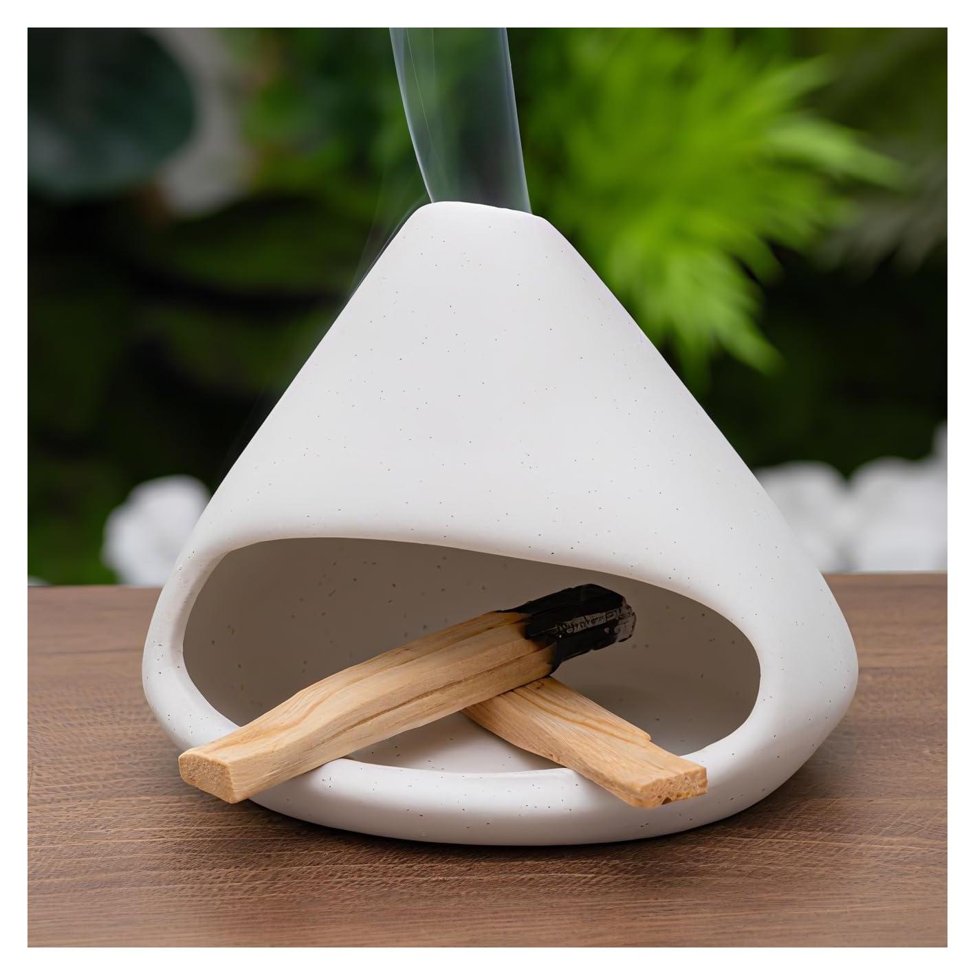 Soporte de Palo Santo MOUGIGI Cerámica Zongzi Blanco 14 cm