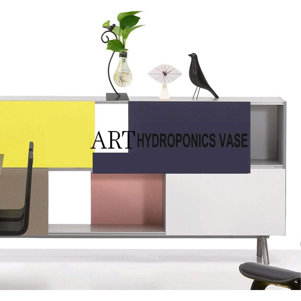 Jarrón de vidrio Marbrasse para hidroponía con soporte de pájaro