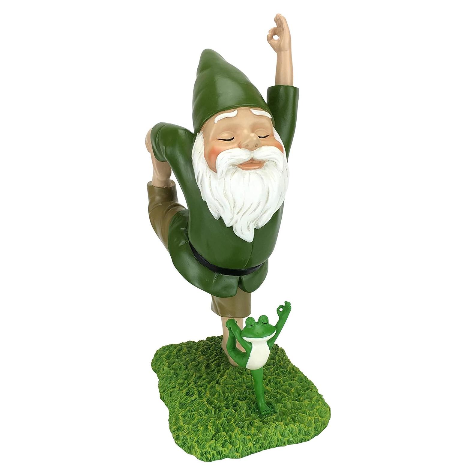 Figura de Jardín Zen Gnome GlitZGlam 28 cm Resina Pintada a Mano