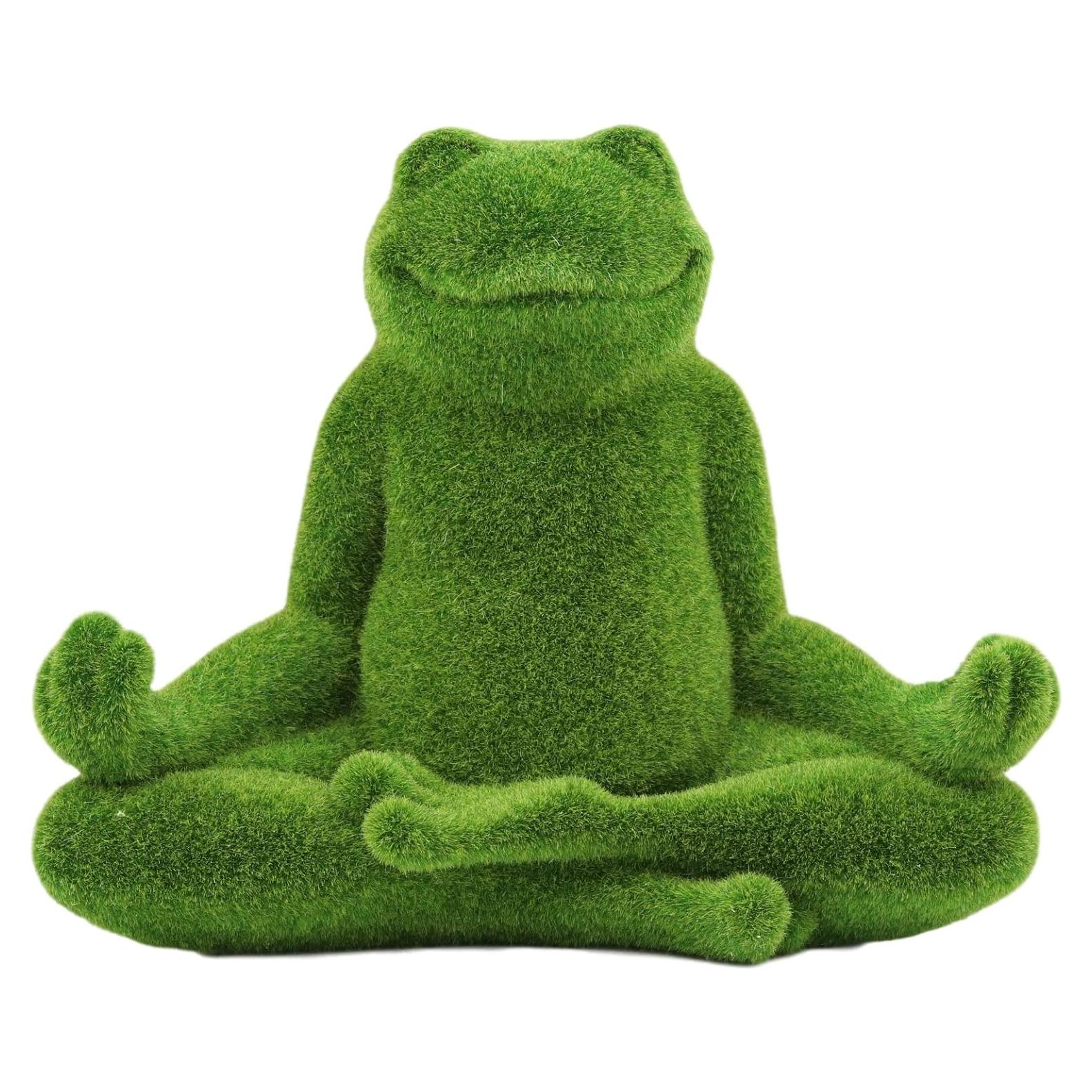 Estatua de Jardín Rana de Yoga Meditativa Ebros 18.4 cm
