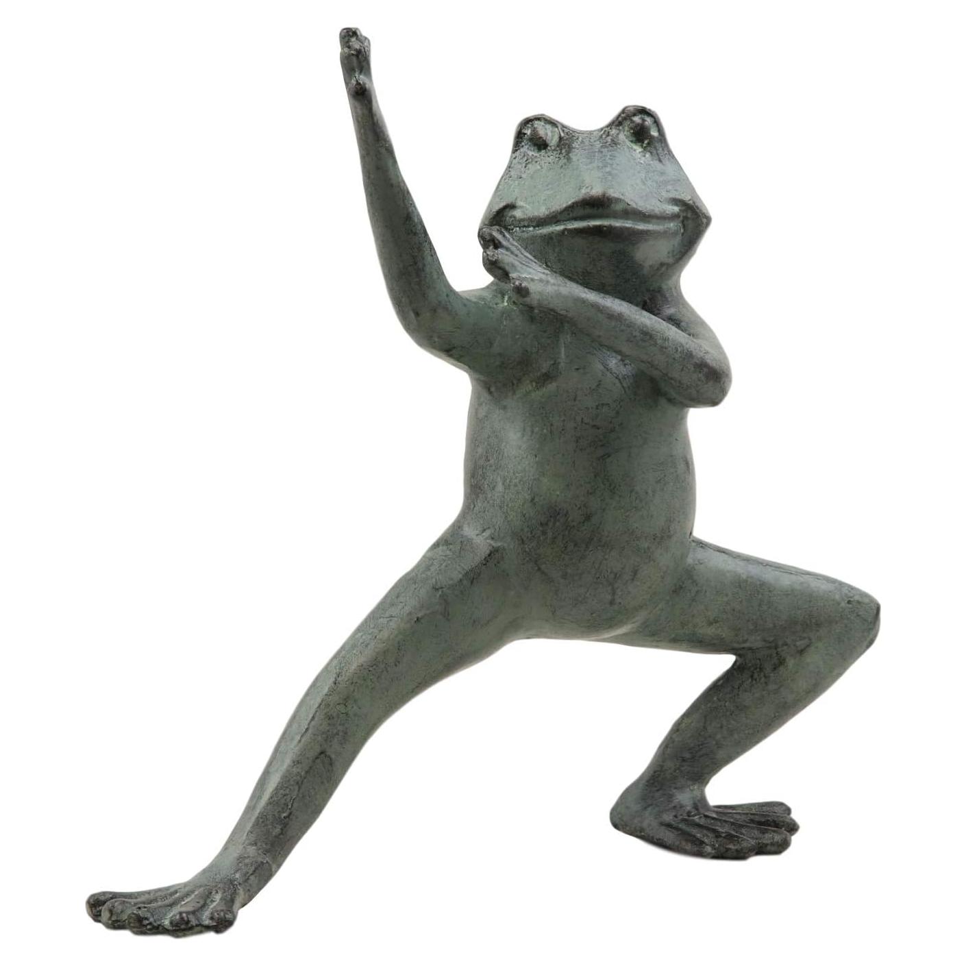 Estatua de Jardín Rana Tai Chi Kung Fu Ebros Gift 20.96 cm