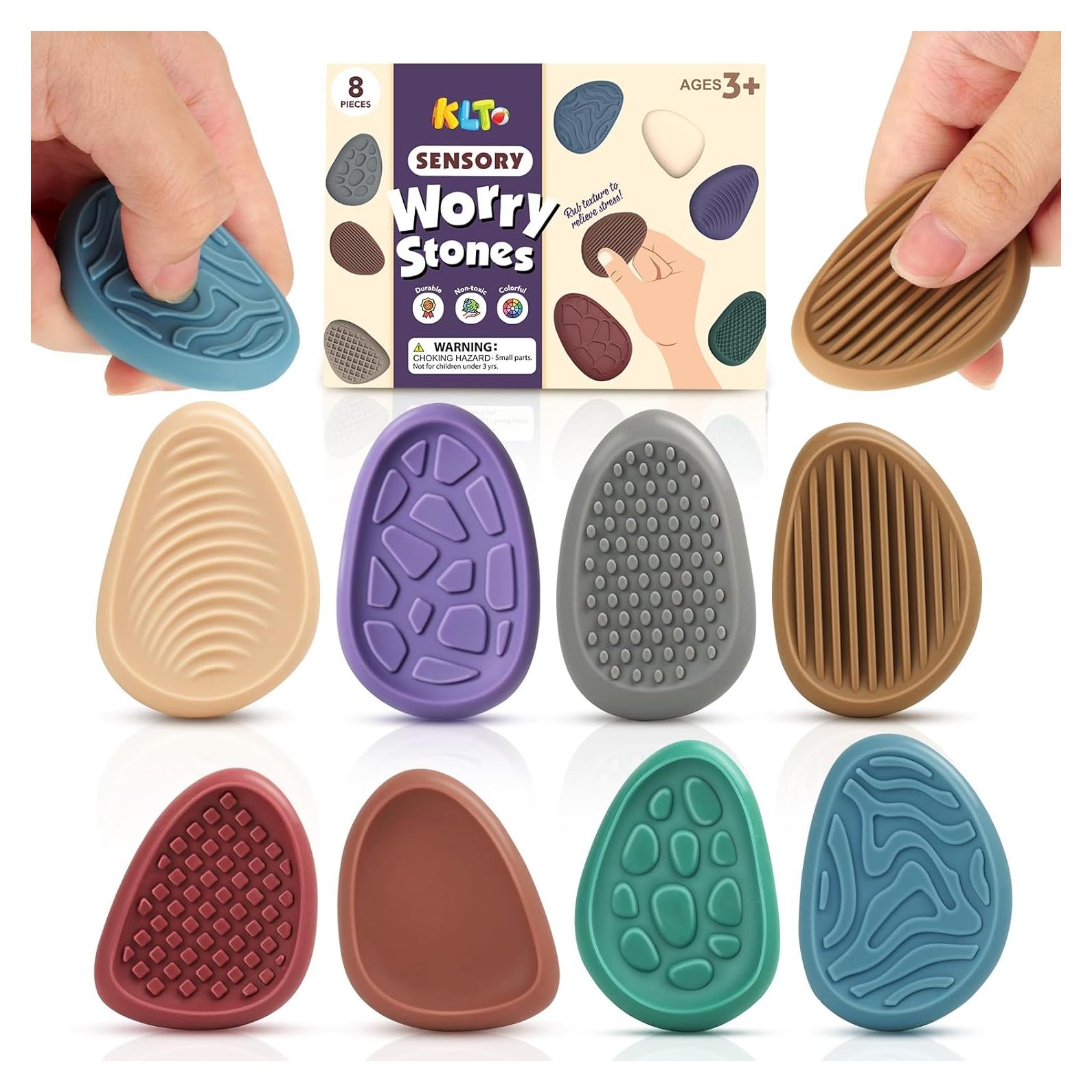 Juguetes Antiestrés KLT - 8 Piedras Sensoriales Calmantes