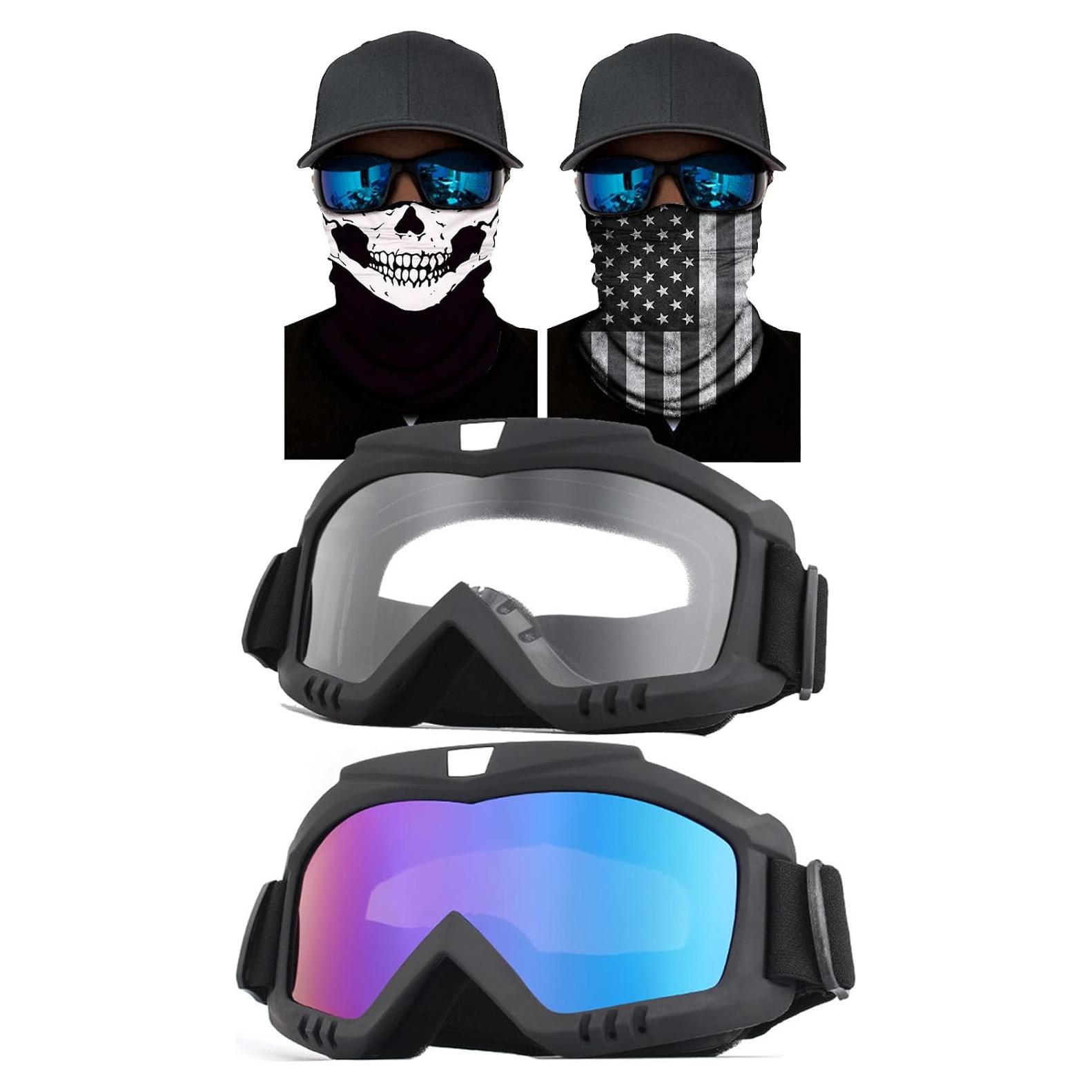 Gafas de Ciclismo Immoono con Bufandas Faciales - 2 Pcs