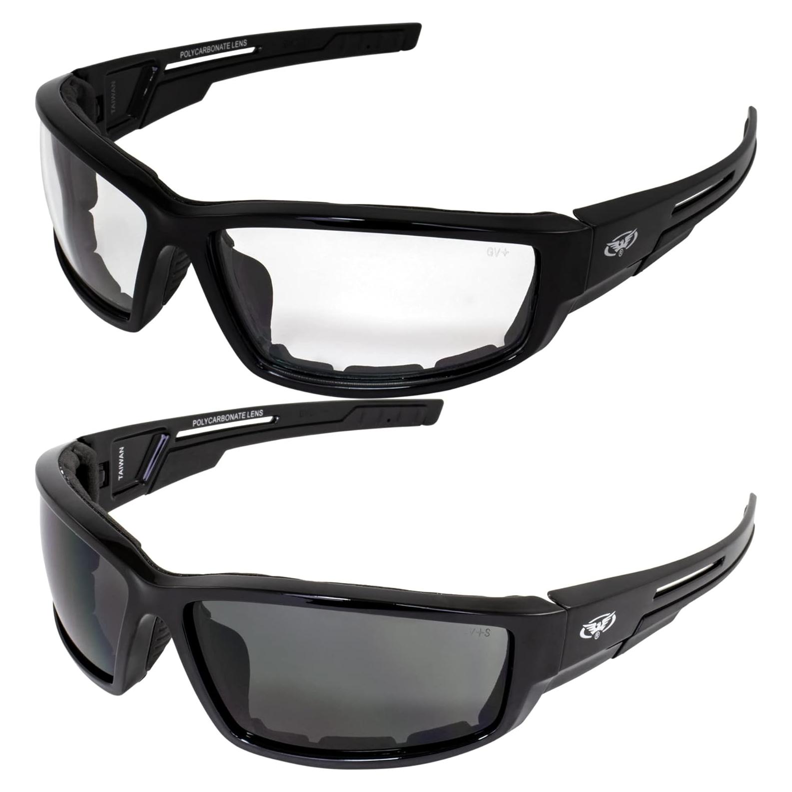Gafas de Motocicleta Acolchadas Global Vision - 2 Pares UV400