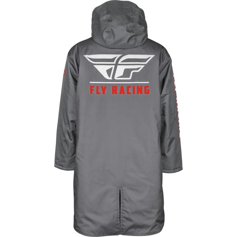 Abrigo de Pit Fly Racing Gris/Rojo Talla Única Impermeable